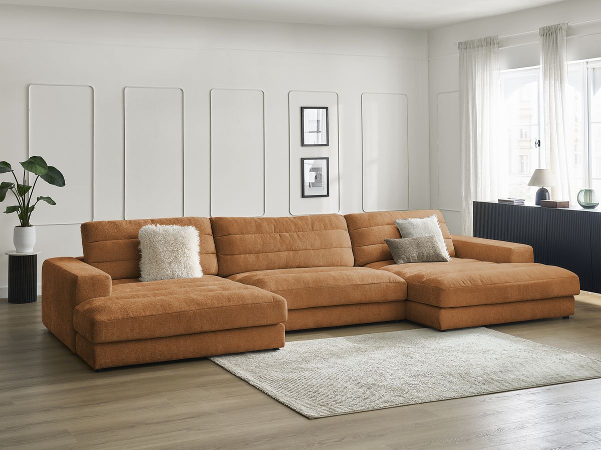 Bobochic Sierra Wohnlandschaft Strukturstoff Orange