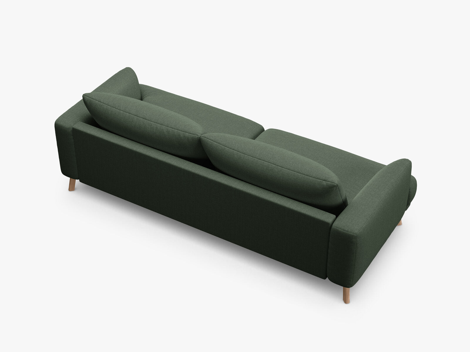 Micadoni Sofa Naomi 3-Sitzer Strukturierter Stoff Liberty Moßgrün
