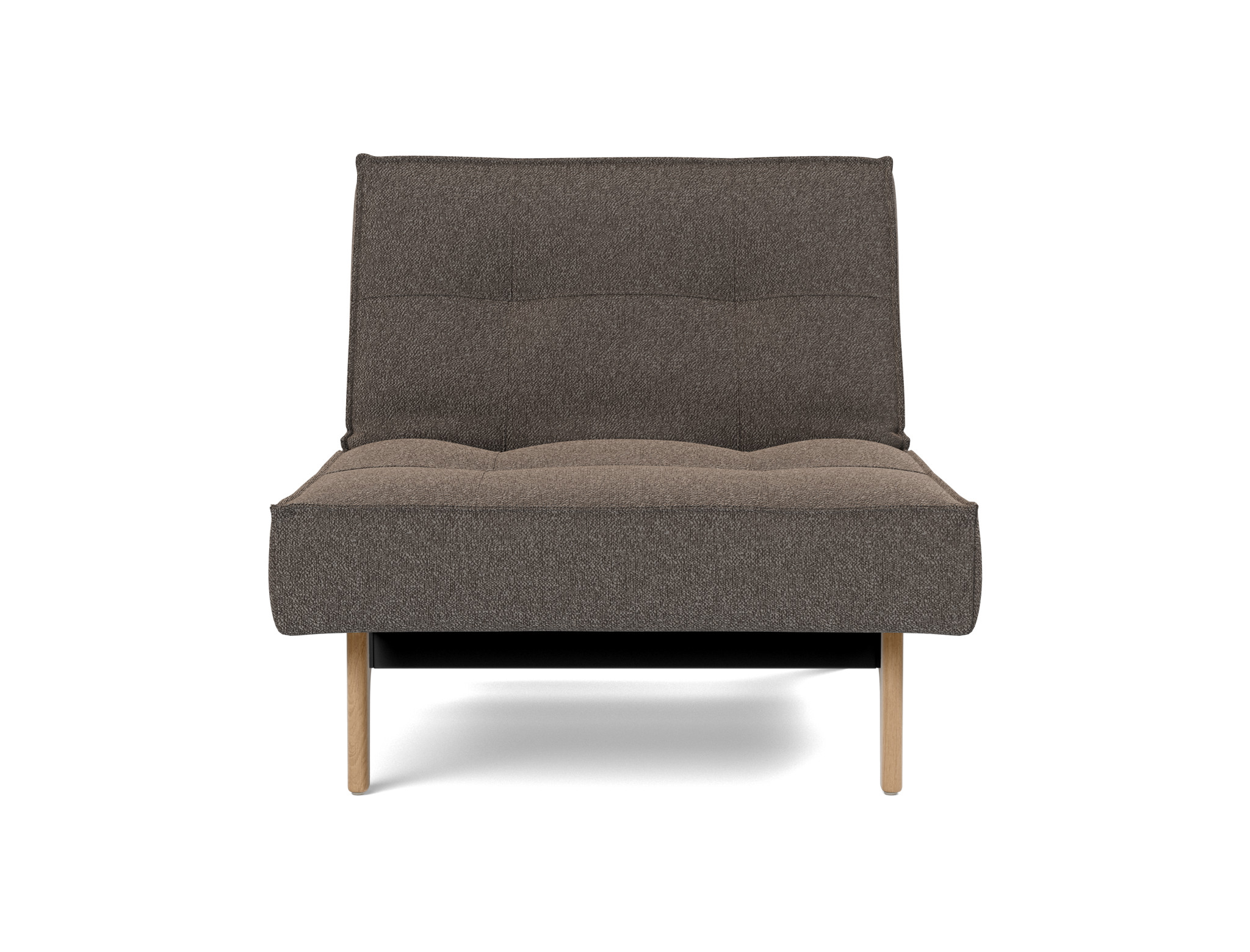 Sessel Splitback Boucle Skandi 530-Taupe Beine Eiche