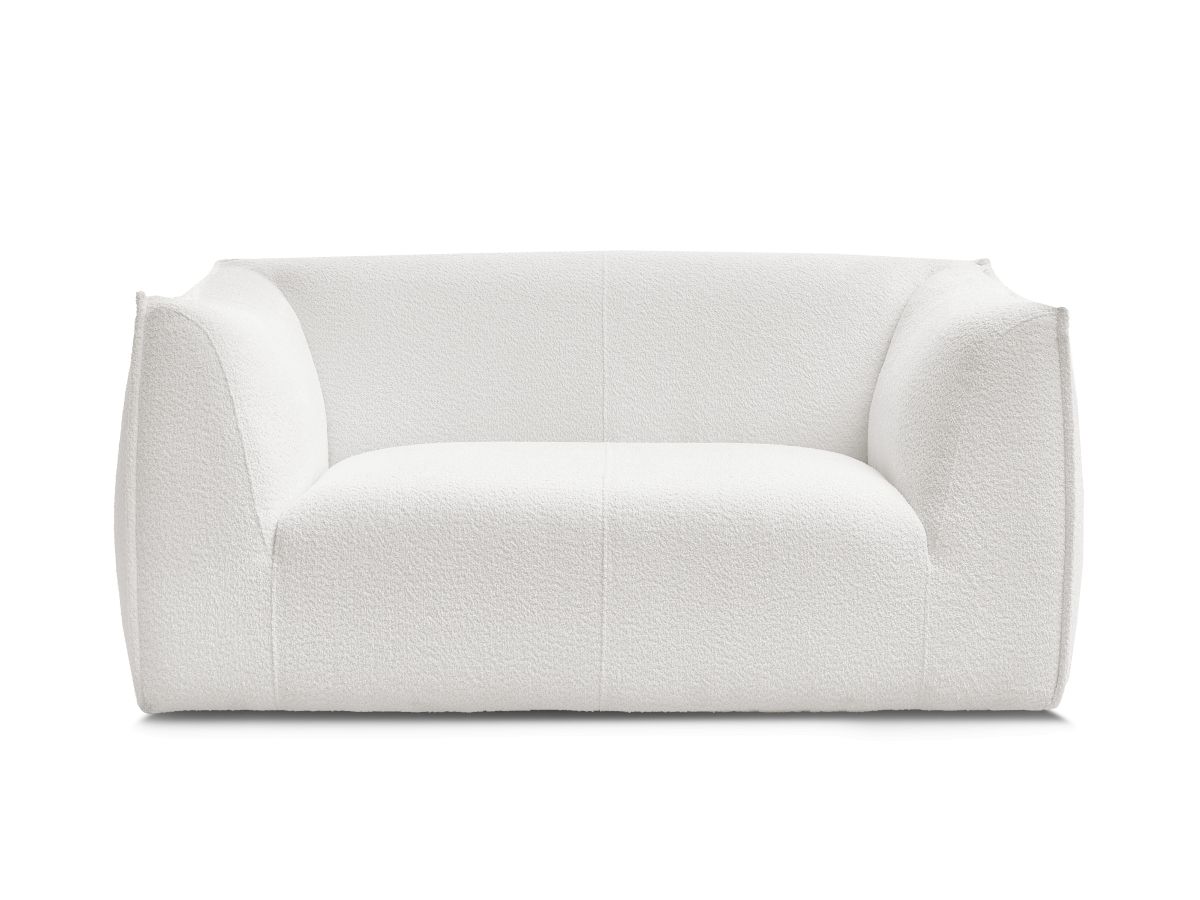 Bobochic Giorgia Sofa 2-Sitzer Bouclé-Stoff Weiß