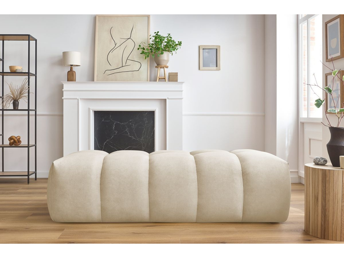 Bobochic Mont-blanc Pouf Samt Beige