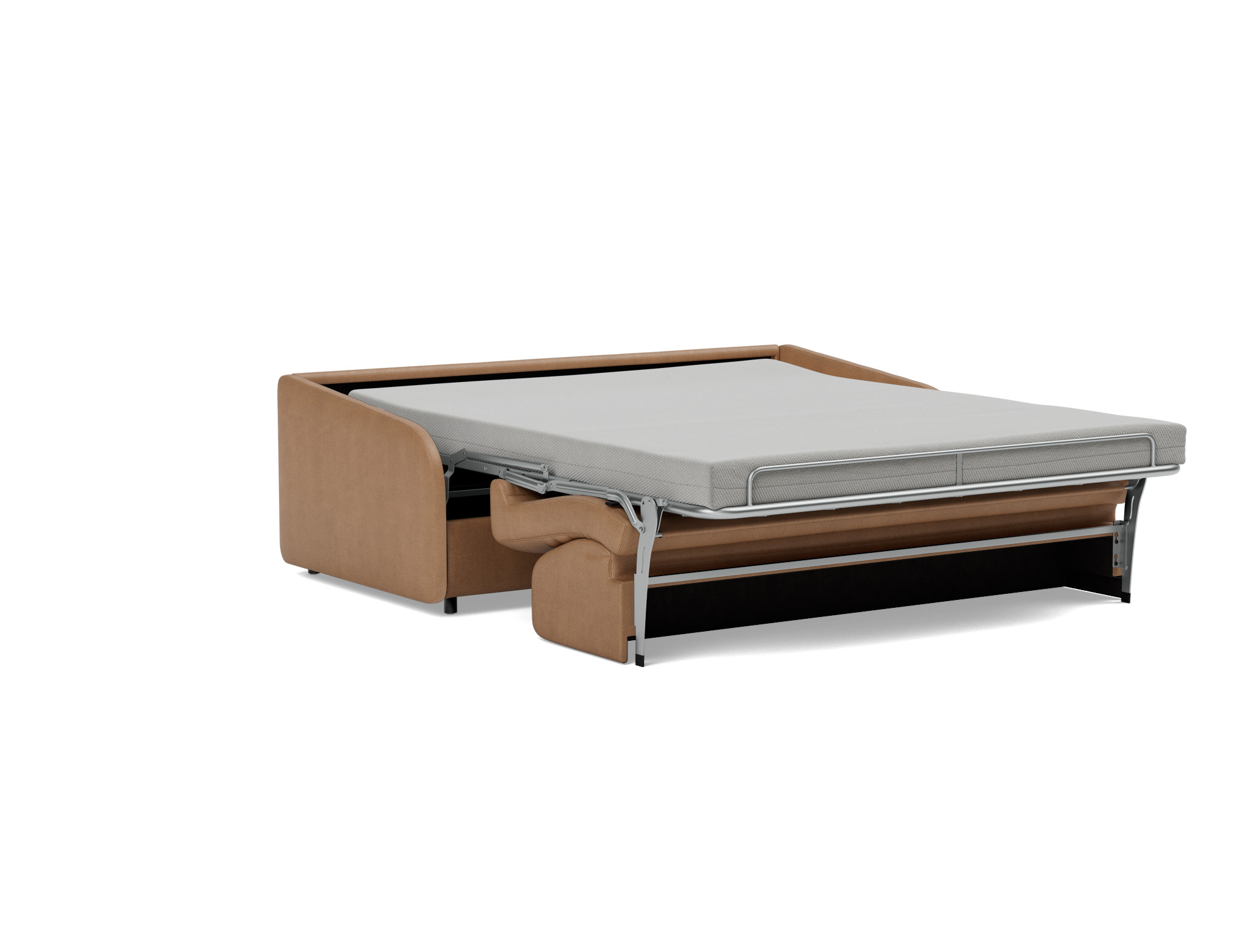 Schlafsofa Eivor mit Memory-Matratze 160 Lederoptik Faunal 551-Brown