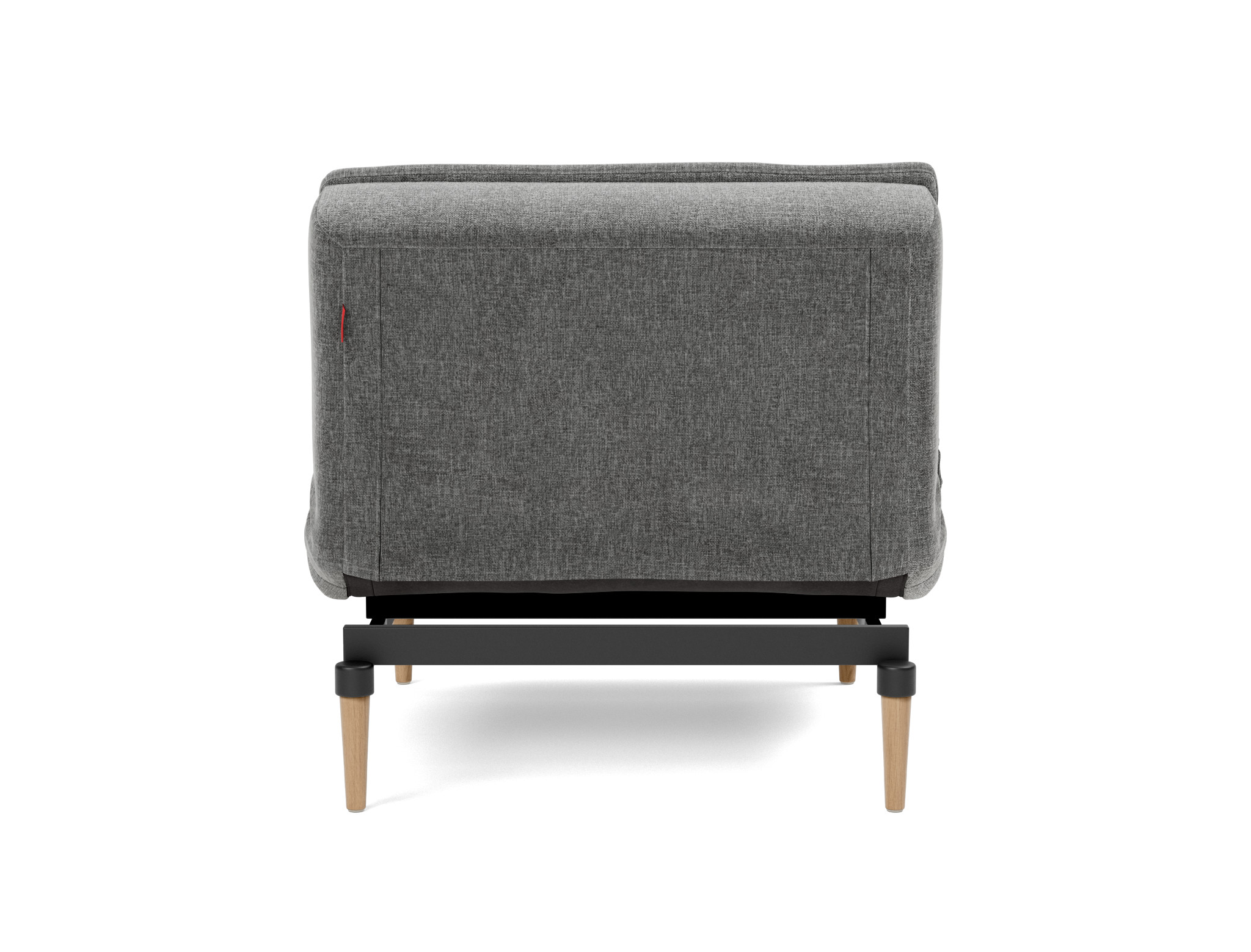 Sessel Dublexo Strukturierter Stoff Twist 563-Charcoal Beine Styletto Eiche hell