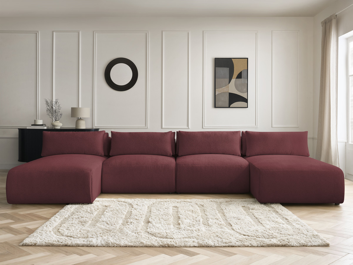Bobochic Jana Wohnlandschaft Melange-Stoff Rot