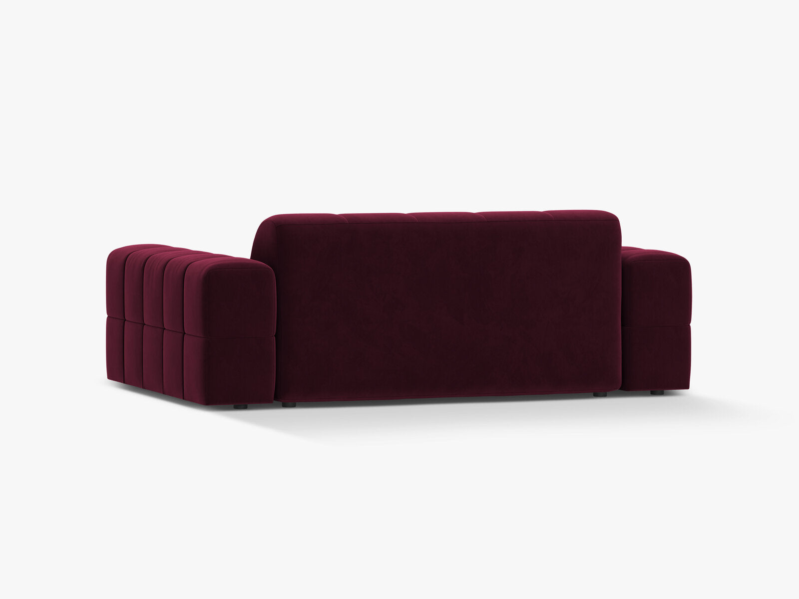 Micadoni Jennifer Sofa 2-Sitzer Samt Venus Burgundfarben