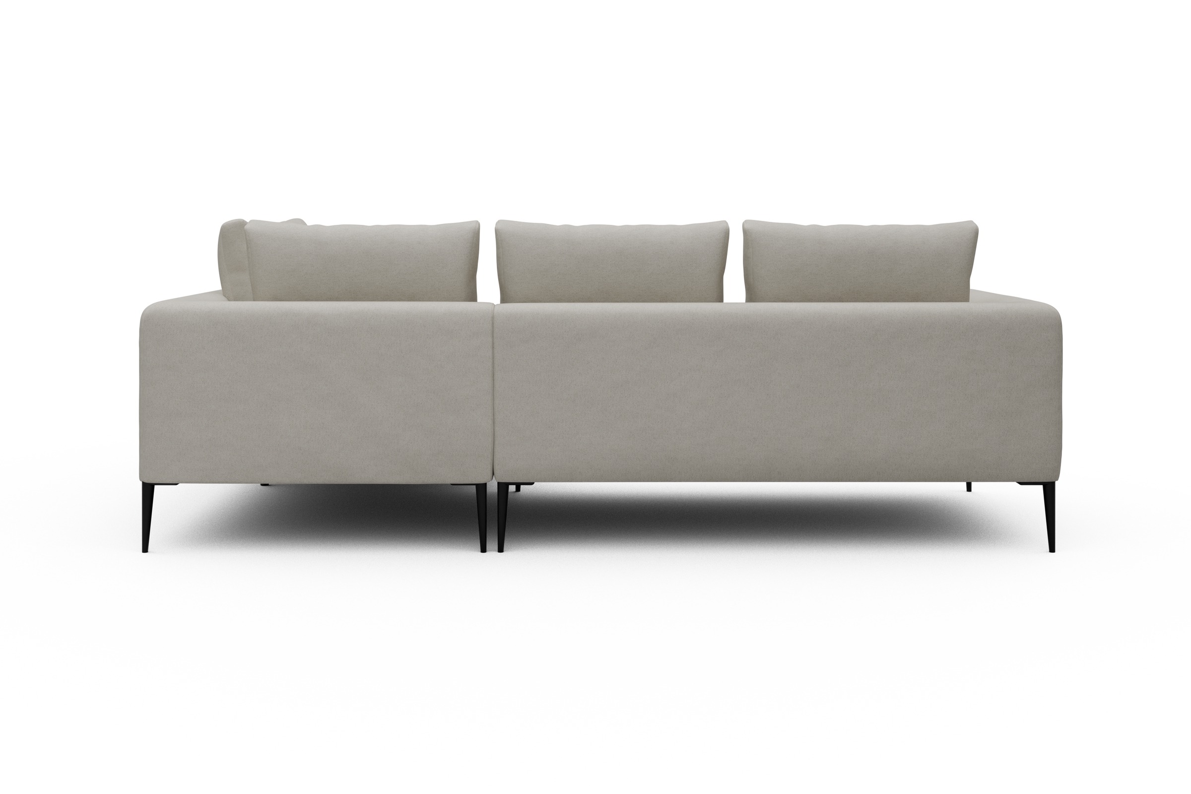 Ecksofa Paul Relax-Ecke rechts mit 2-Sitzer Denari-Clean-Beige