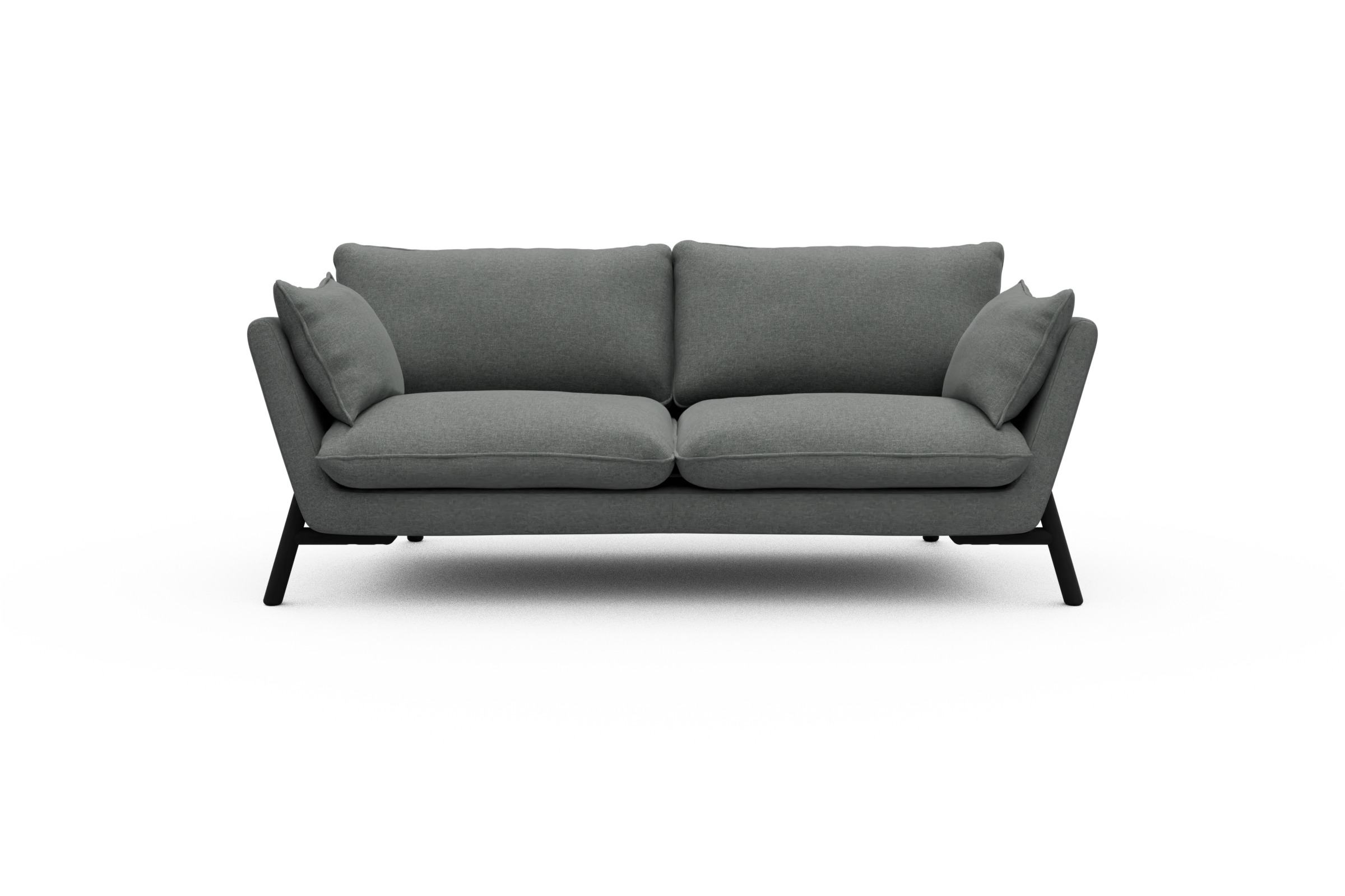 Skandi Home Sofa Emil 2-Sitzer Beinfarbe Eiche Schwarz Satya-Steel moebelfaktor
