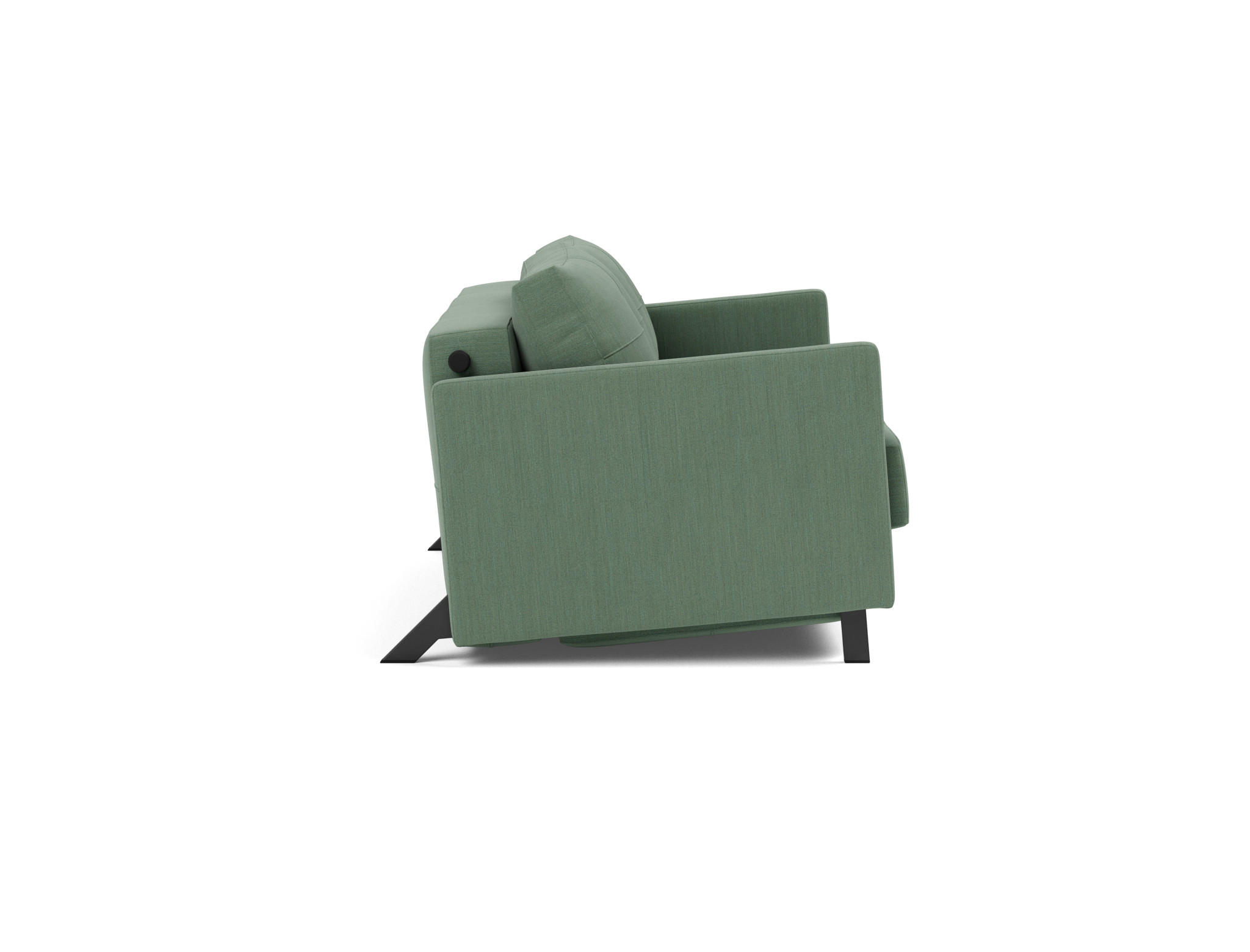 Schlafsofa Cubed mit Armlehnen 140 Flachgewebe Elegance 518-Green