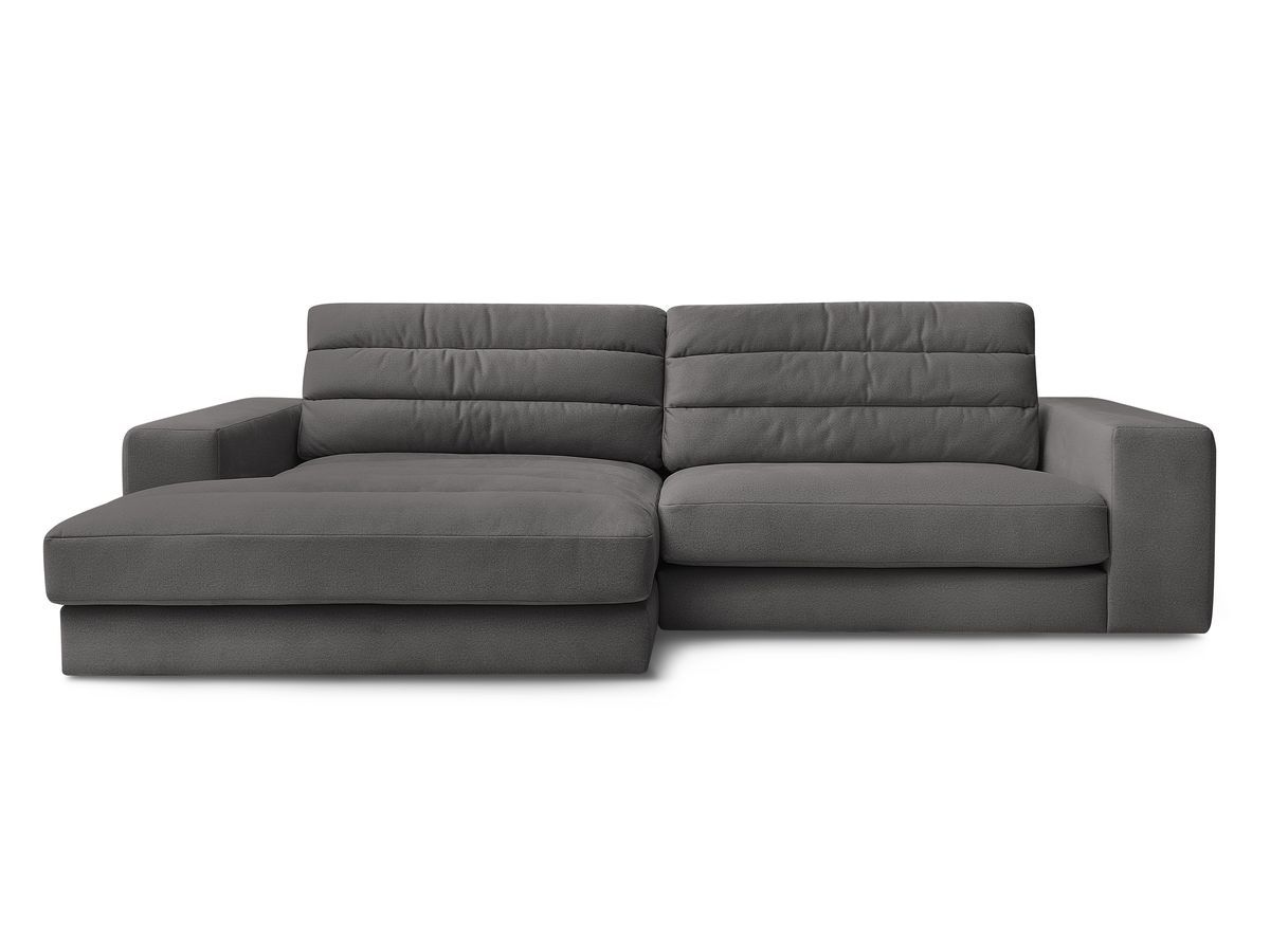 Bobochic Sierra Ecksofa Samt Schwarz Ecke links