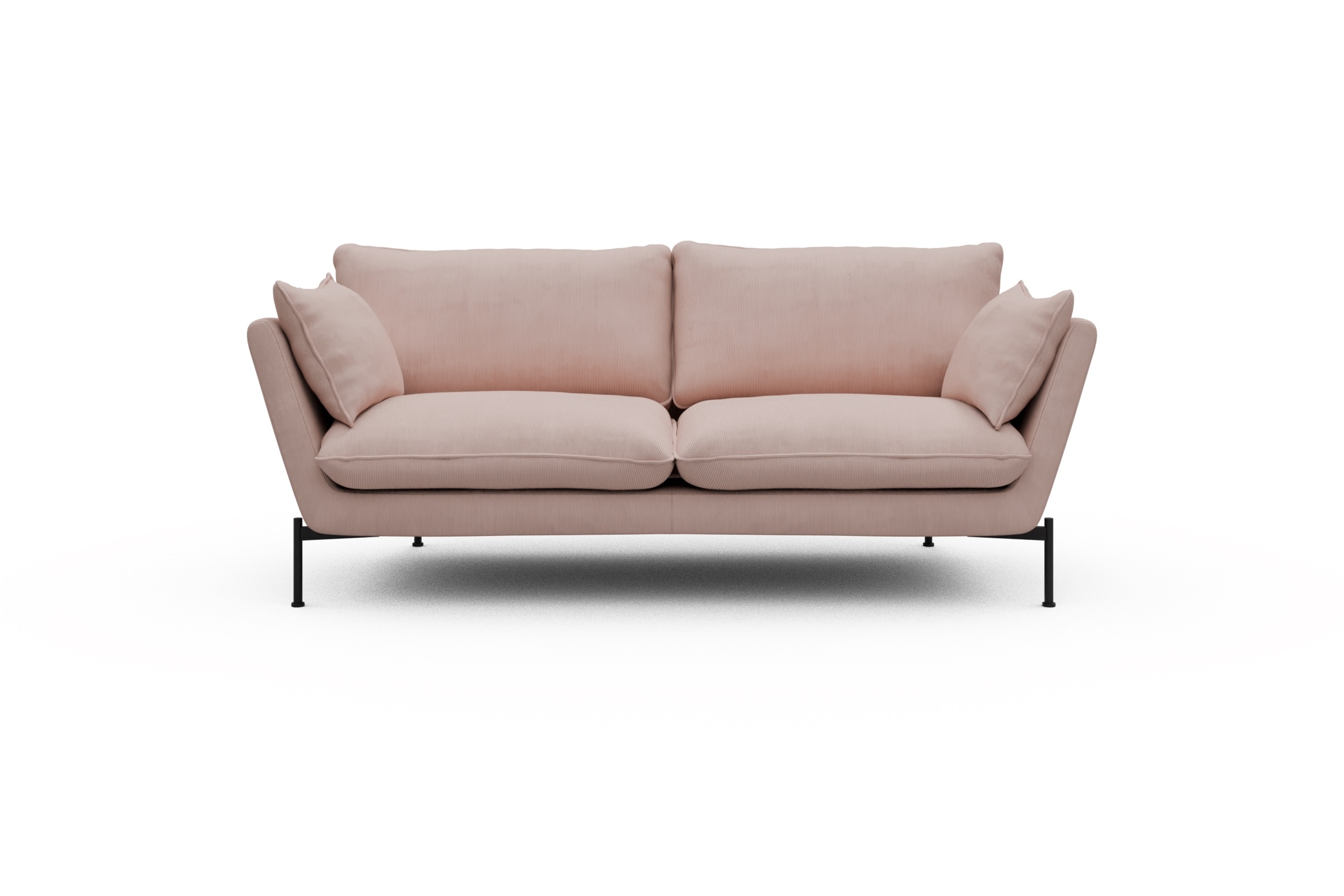 Skandi Home Sofa Anton 2-Sitzer Cordufine-Blush moebelfaktor