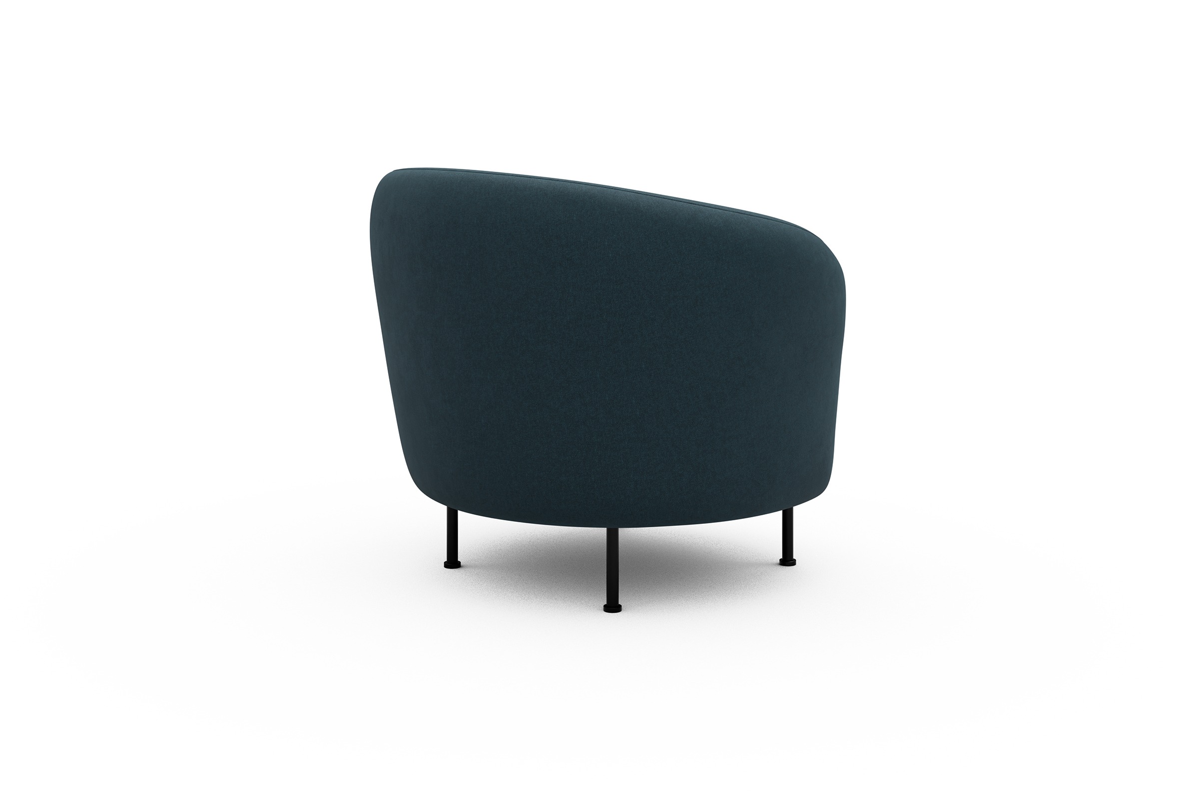 Sessel Ronda Metallbeine Schwarz Satya-Indigo