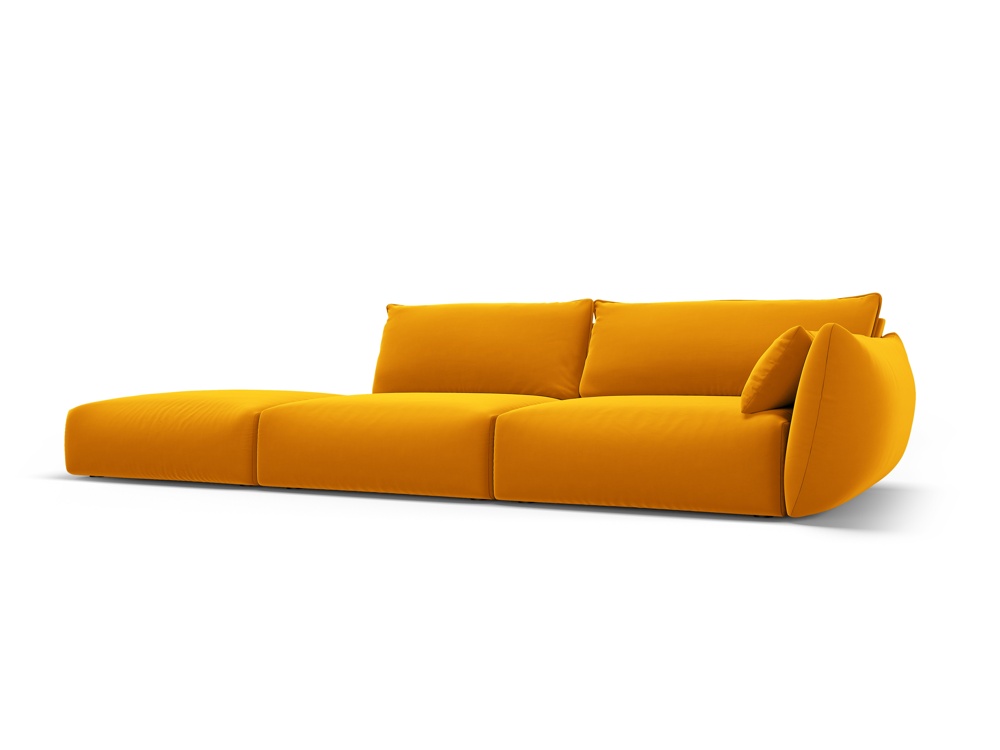 Cosmopolitan Design Sofa Matera 4-Sitzer offen Samt Salvador Gelb Links