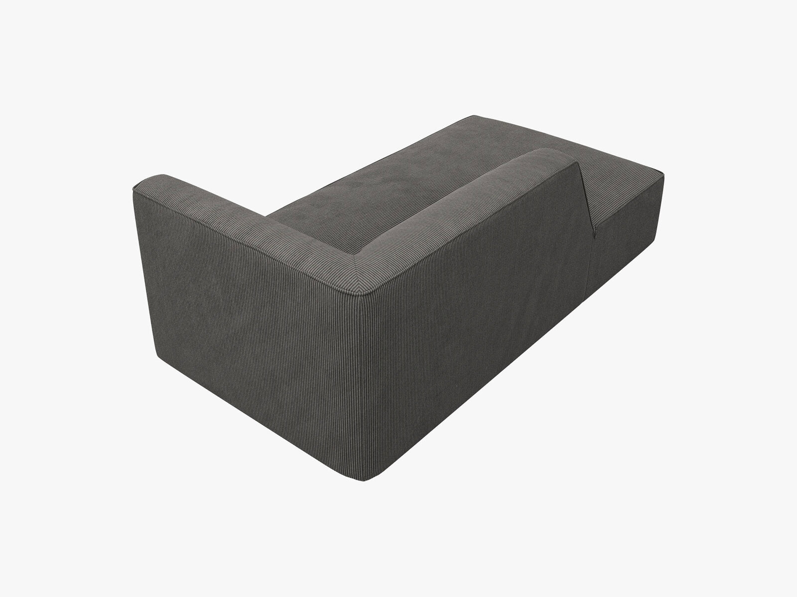 Micadoni Recamiere Ruby 1-Sitzer Links Kord Scala Dunkelgrau