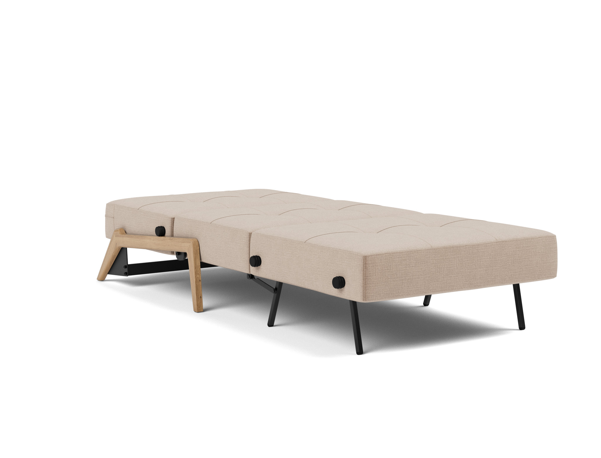 Schlafsessel Cubed 90 Chenille Esina 417-Mocha Beine Eiche