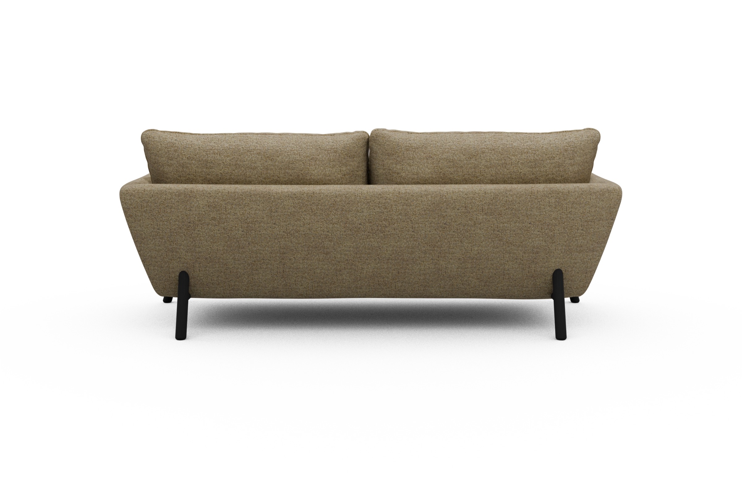 Sofa Emil 3-Sitzer Beinfarbe Eiche Schwarz Carreno-Silician-Yellow