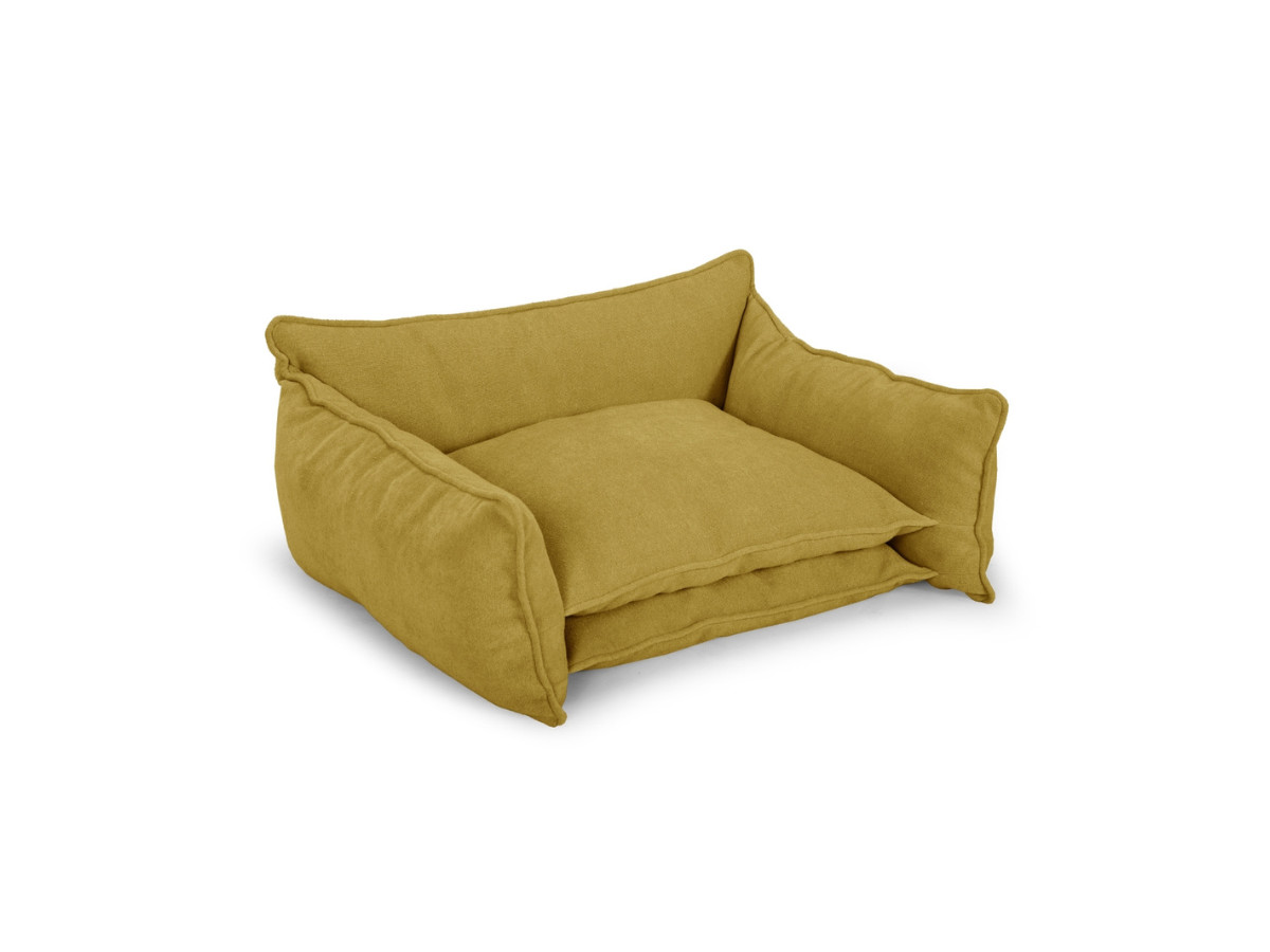 Bobochic Pluto Hundekorb Strukturstoff Gelb, Größe L (84 cm)