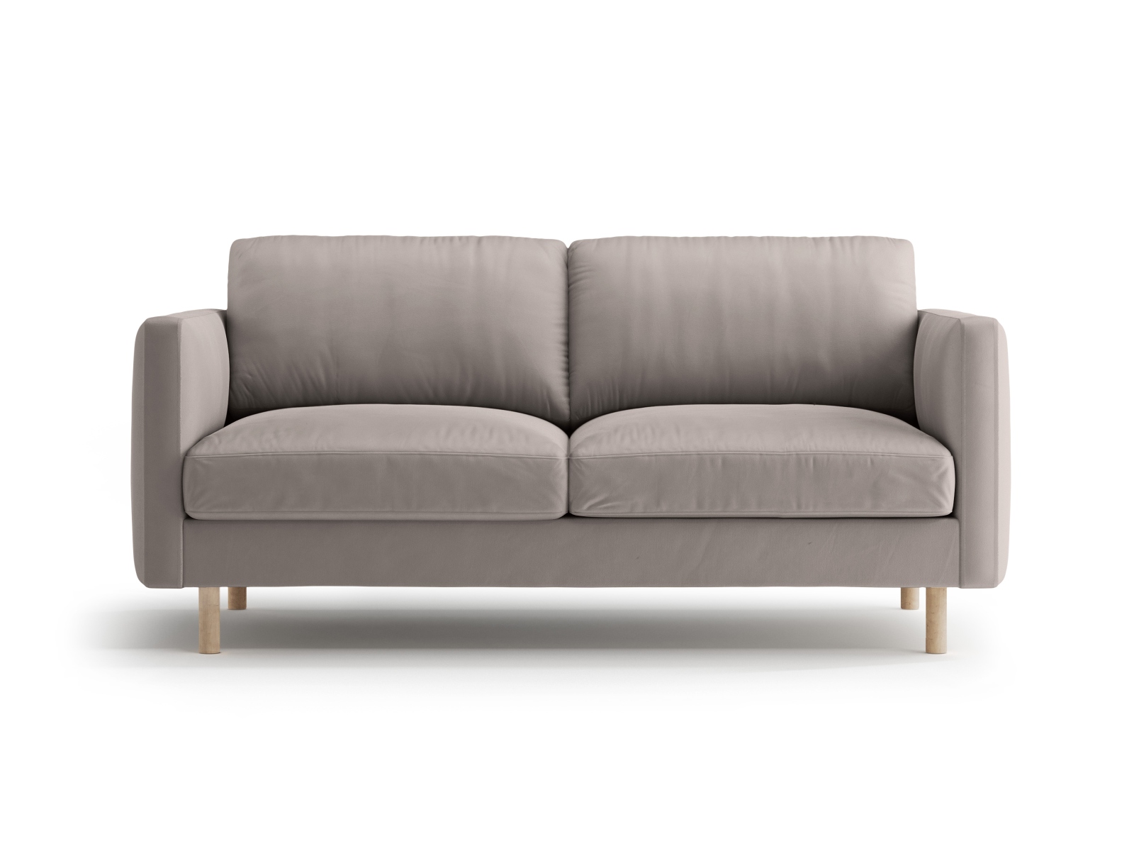 Micadoni Sofa Eden 2-Sitzer Samt Warmes Grau