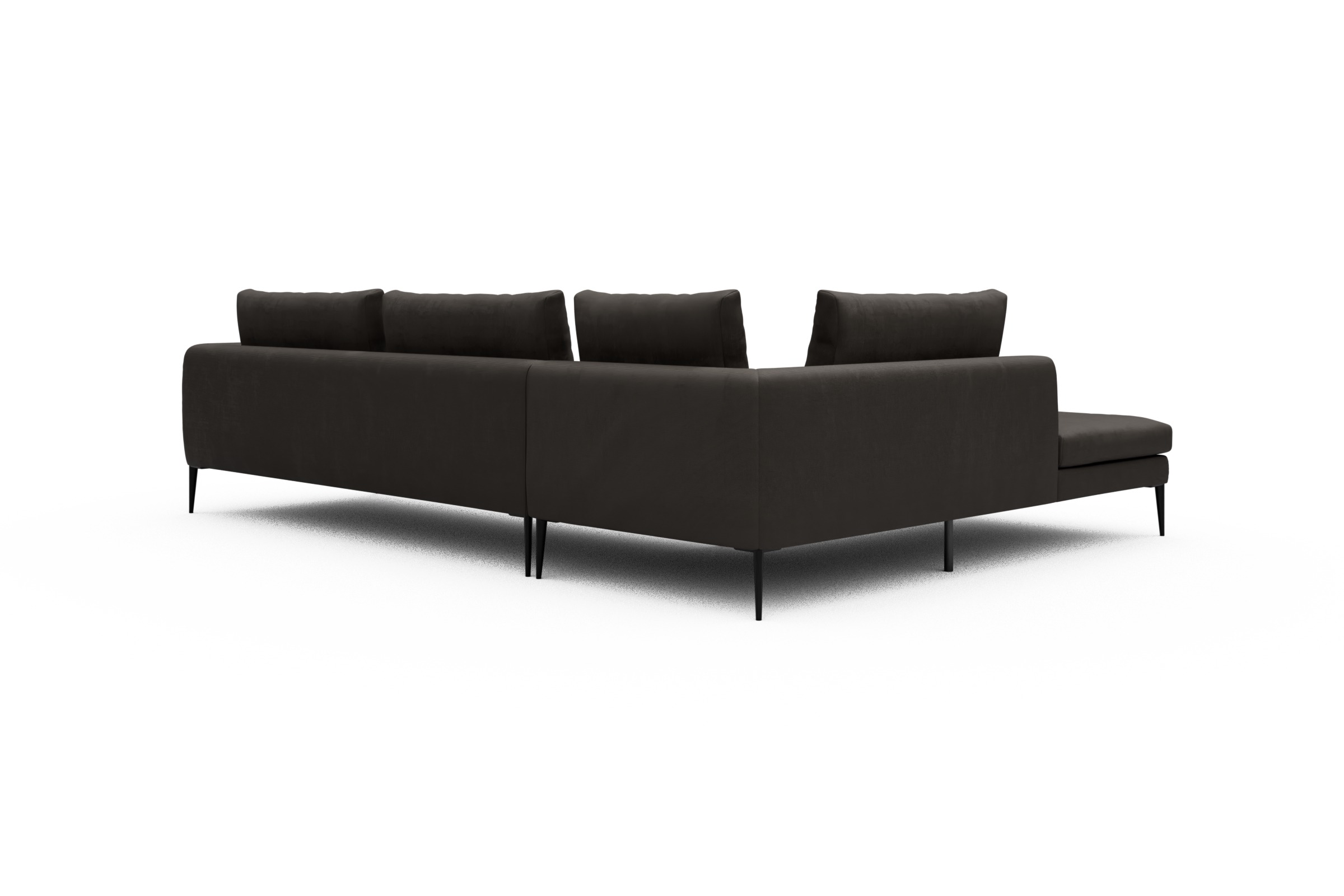 Ecksofa Paul Relax-Ecke rechts mit 3-Sitzer Cordufine-Taupe