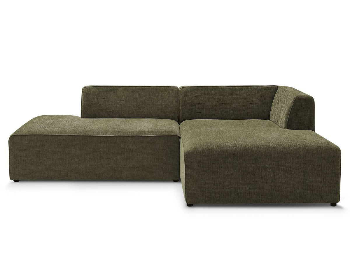 Bobochic Megeve Ecksofa Strukturstoff Grün Ecke rechts