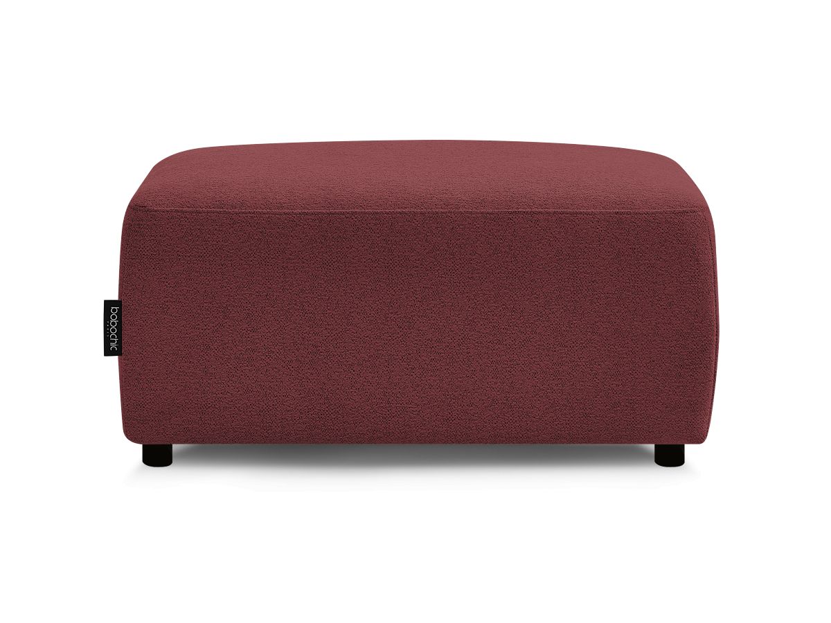 Bobochic Atilla Pouf Melange-Stoff Rot