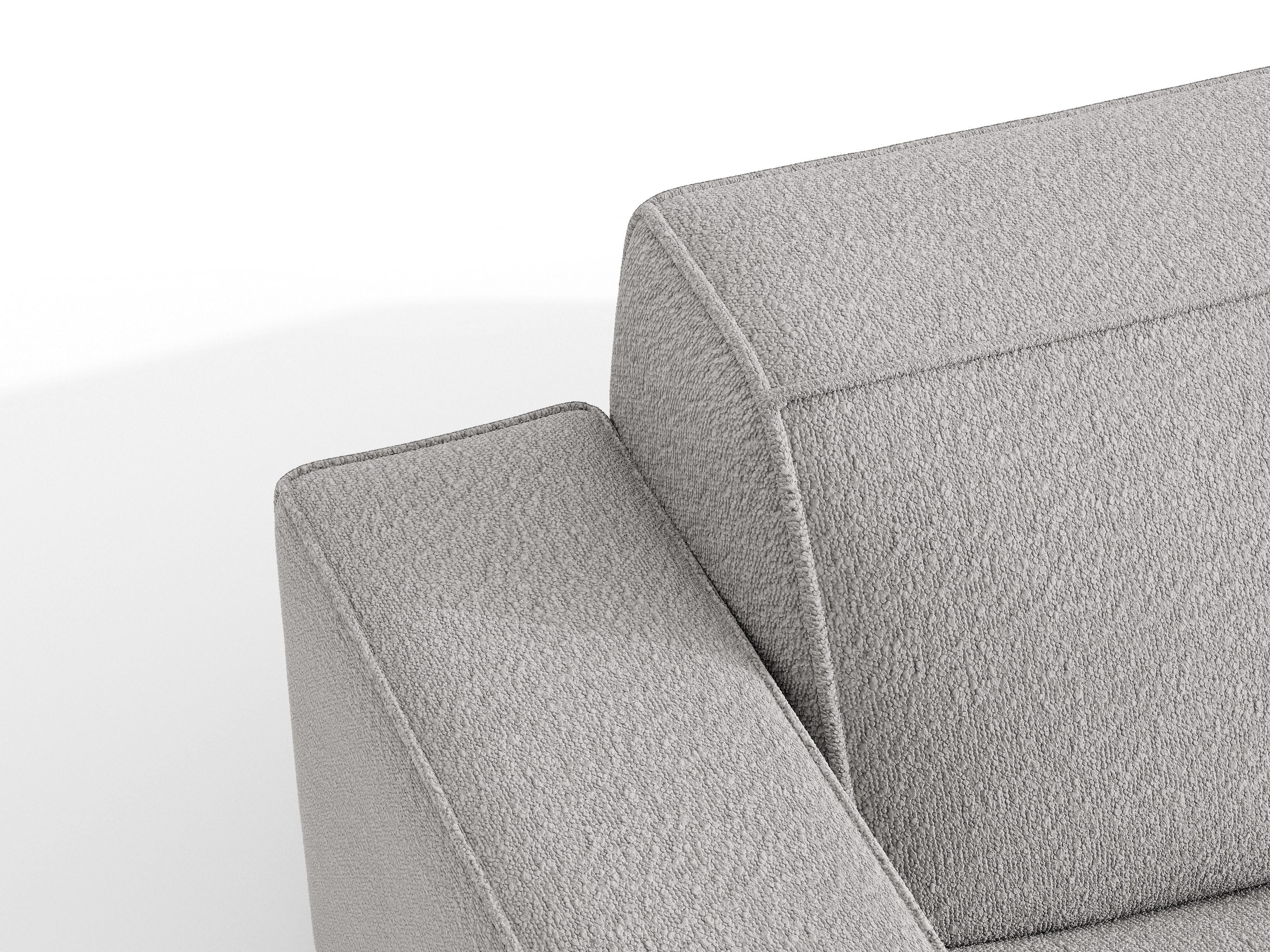 Micadoni Sessel ohne Armlehnen Jodie 1-Sitzer Boucle Baloo Hellgrau