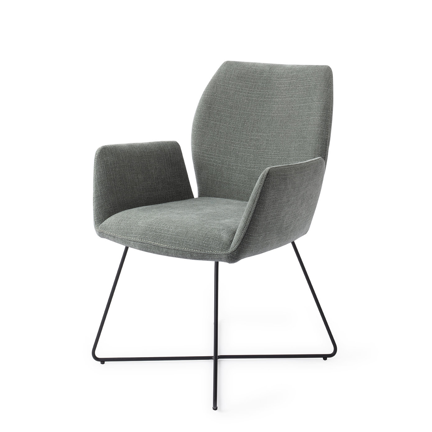 Jesper Home Esszimmerstuhl Misaki Breezy Blue Cross Schwarz