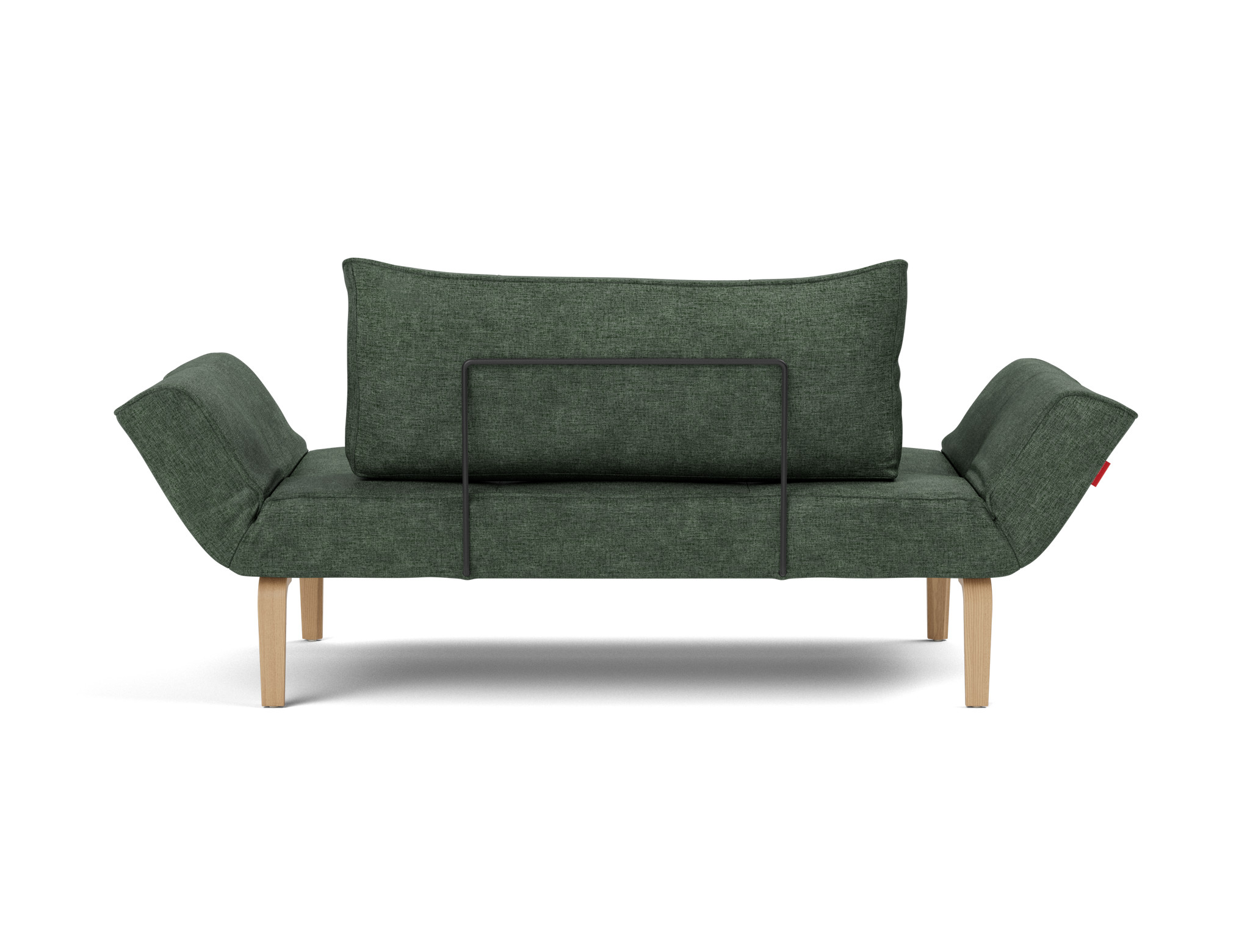 Tagesbett Zeal Flachgewebe Avella 281-Pine-Green Beine Bow Eiche