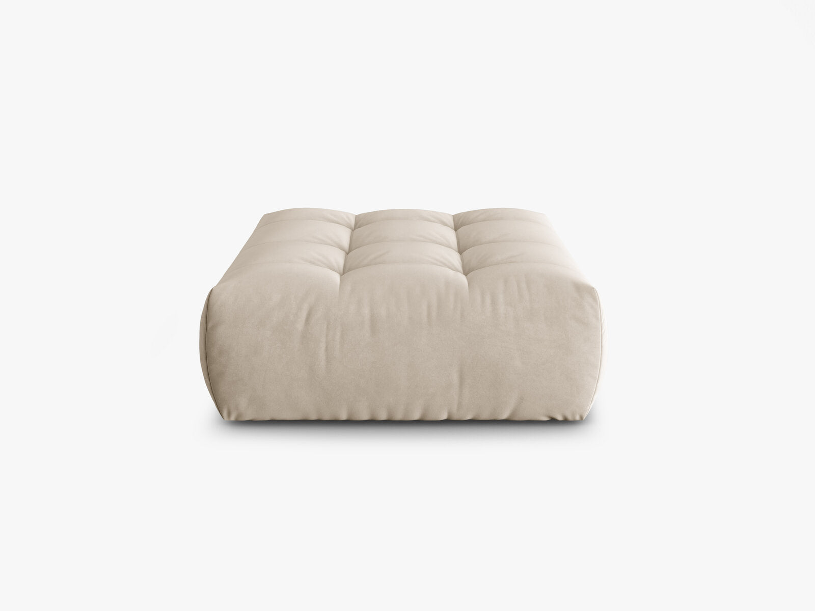 Micadoni Hocker Bloom 1-Sitzer Samt Ecru