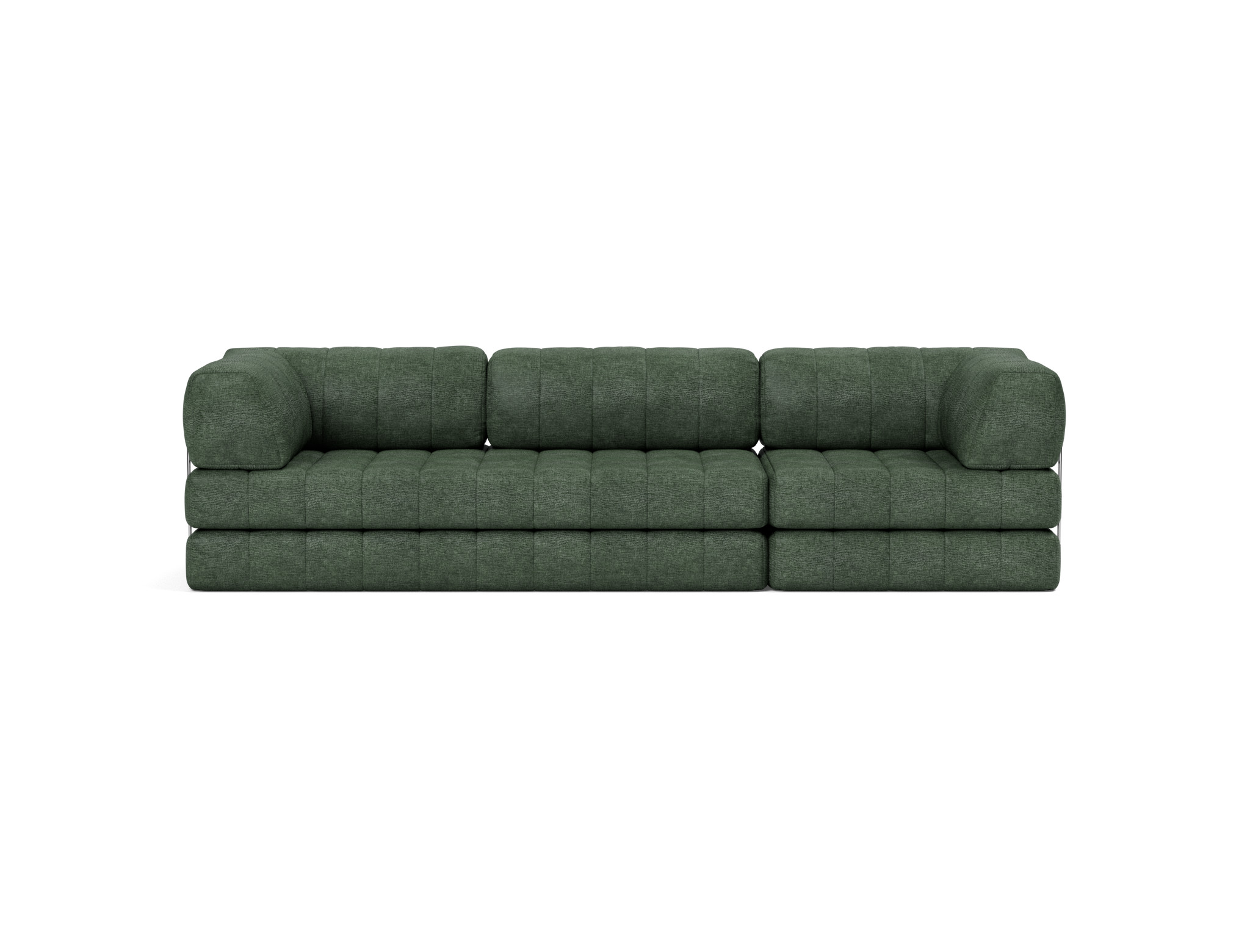 Schlafsofa CozyPad Grand mit Armlehnen Flachgewebe Avella 281-Pine-Green