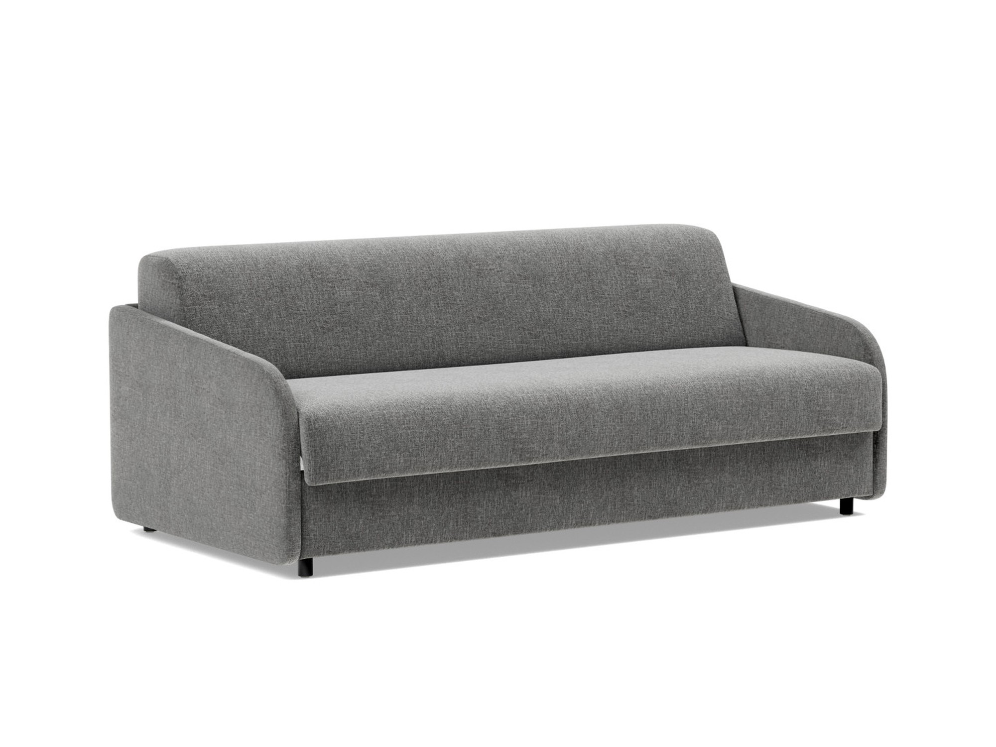 Schlafsofa Eivor mit Taschenfederkernmatratze 160 Strukturierter Stoff Twist 563-Charcoal