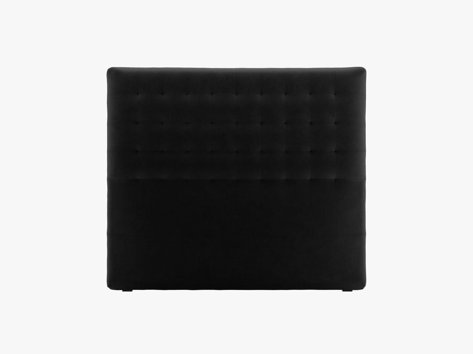 Micadoni Nova Samtiger Kopfteil 120 cm (H 120 cm) Samt Paris Schwarz 140x120