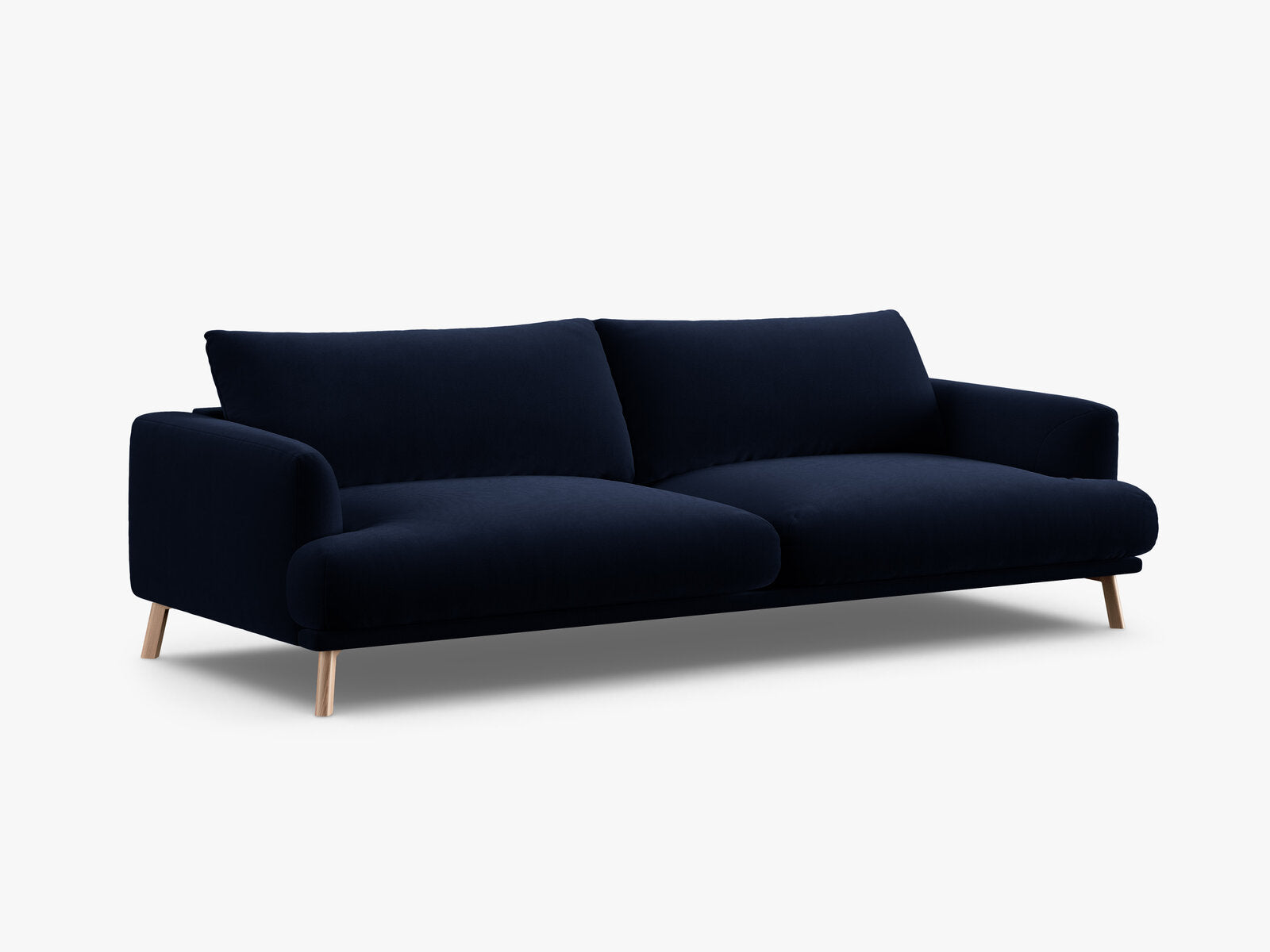 Micadoni Sofa Naomi 4-Sitzer Samt Salvador Königsblau