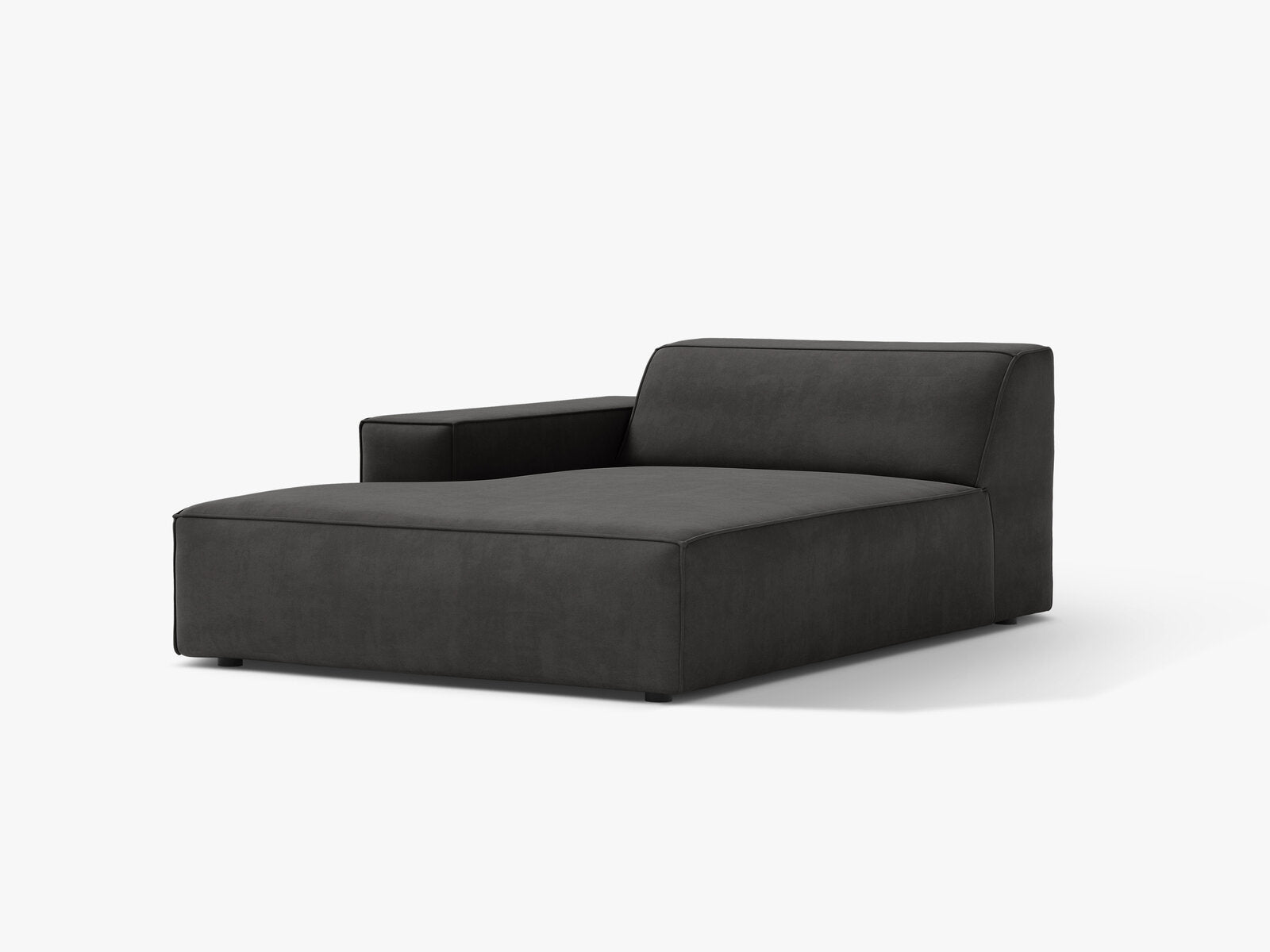 Micadoni Jodie Chaiselongue Links Samt Bluvel Grau