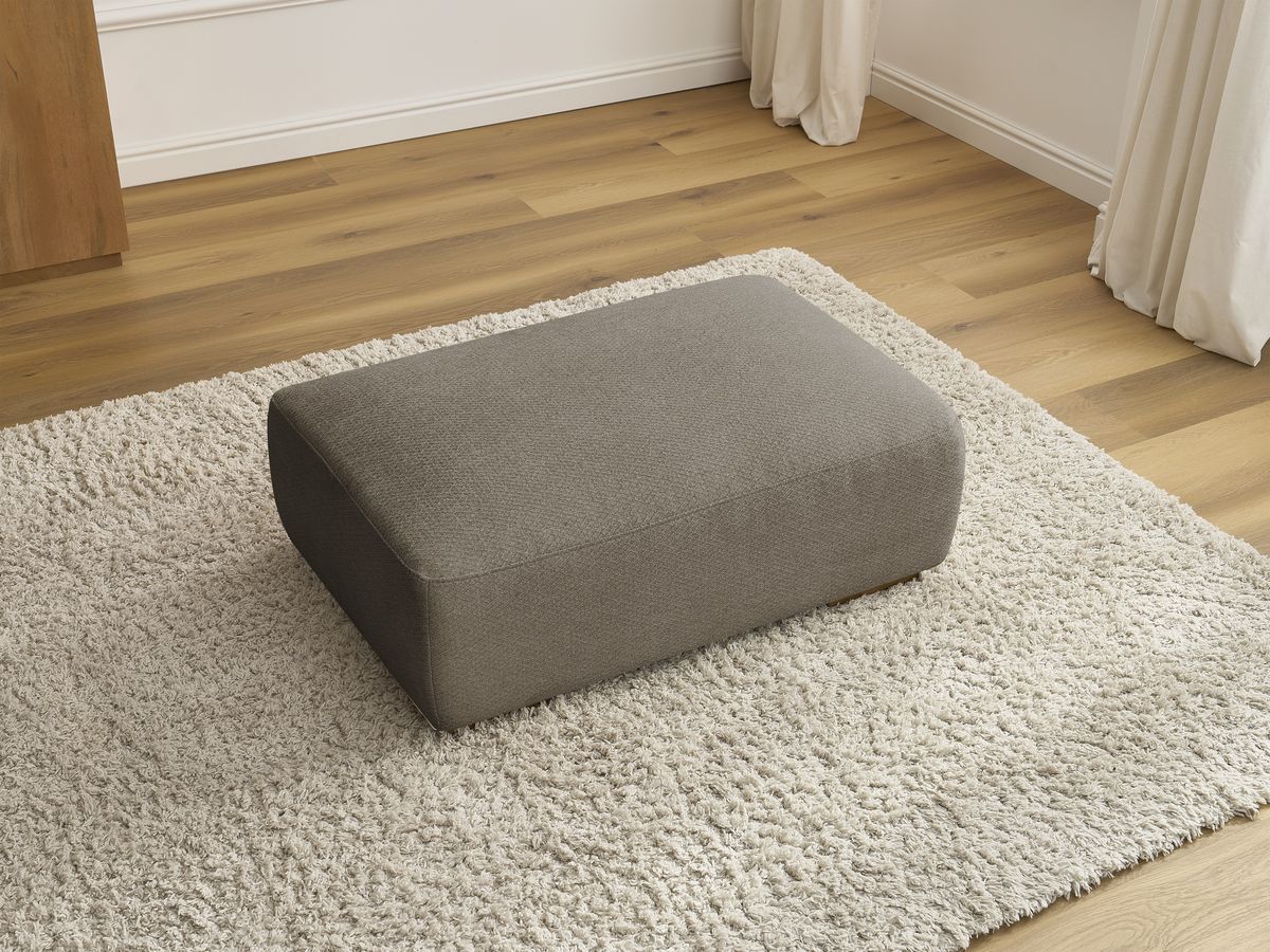 Bobochic Sidonie Pouf Melange-Stoff Taupe