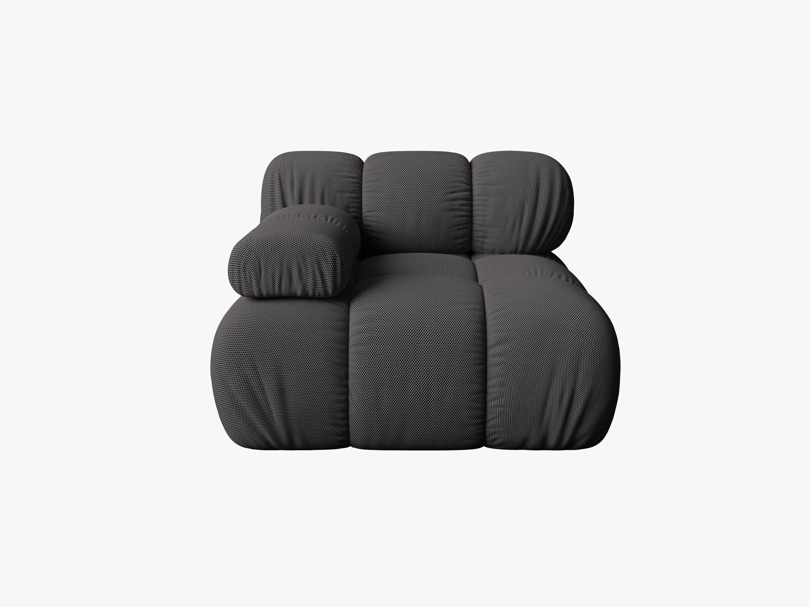 Micadoni Eckmodul Bellis Links 3D-Stoff Sonic Espresso
