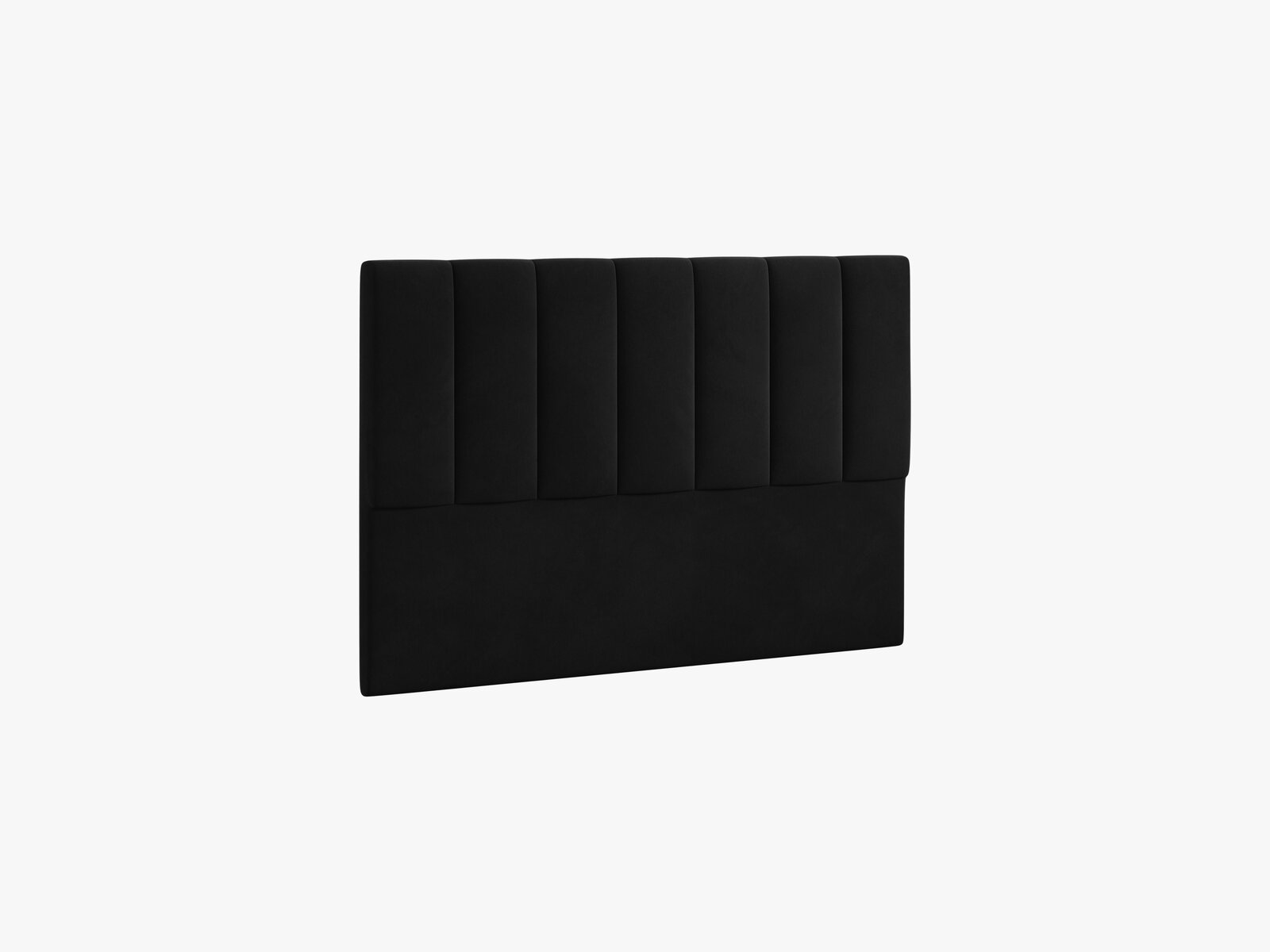 Micadoni Marl Samtiger Kopfteil 140 cm (H 95 cm) Samt Magic Velvet Schwarz 140x95