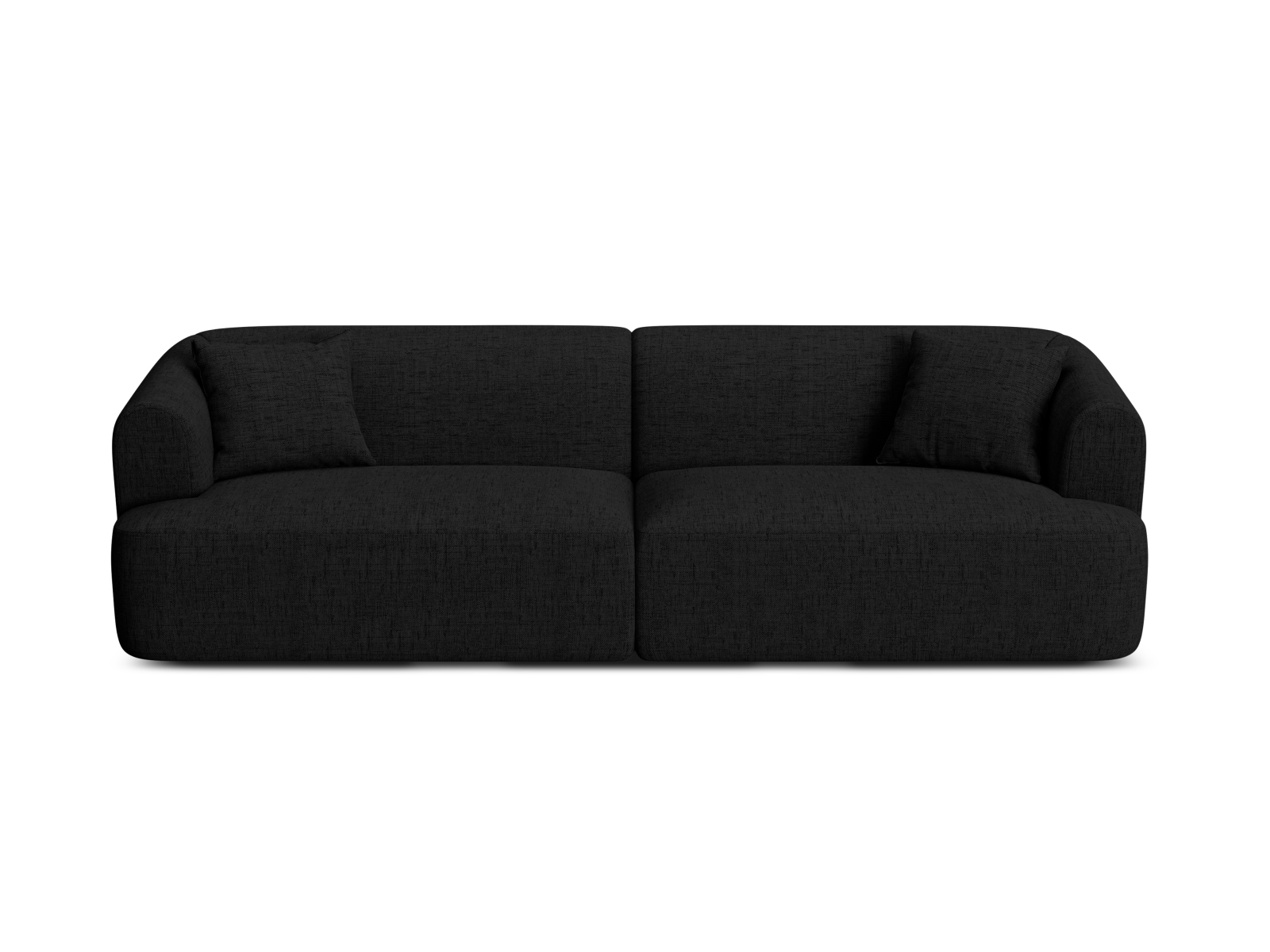 Cosmopolitan Design Sofa Campi 4-Sitzer Strukturierter Stoff Moly Schwarz