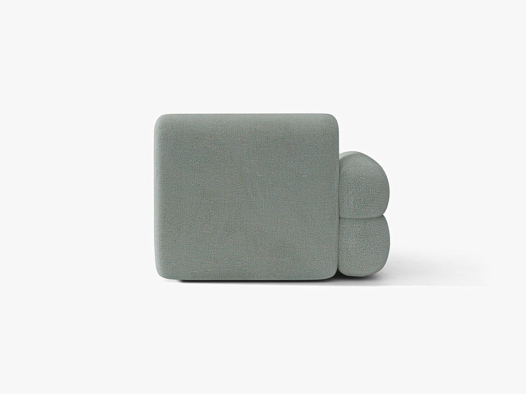 Micadoni Neo Chaiselongue Links Chenille SILENCIO Gedämpftes Blau