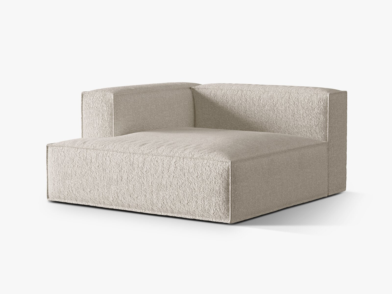 Micadoni Recamiere Nuria Groß 1-Sitzer Links Boucle Beige