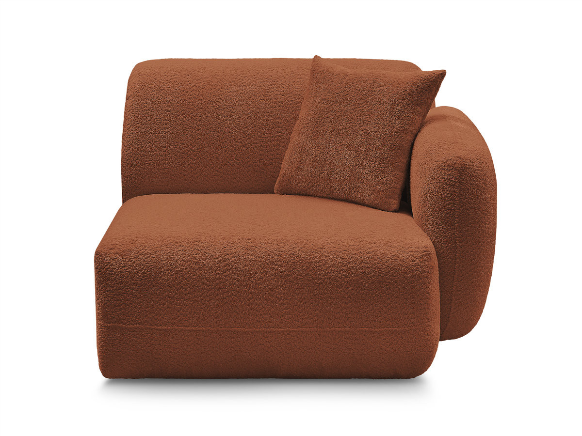 Bobochic Anda Sofamodul 1-Sitzer 104 × 103 cm Chenille Orange Ecke rechts