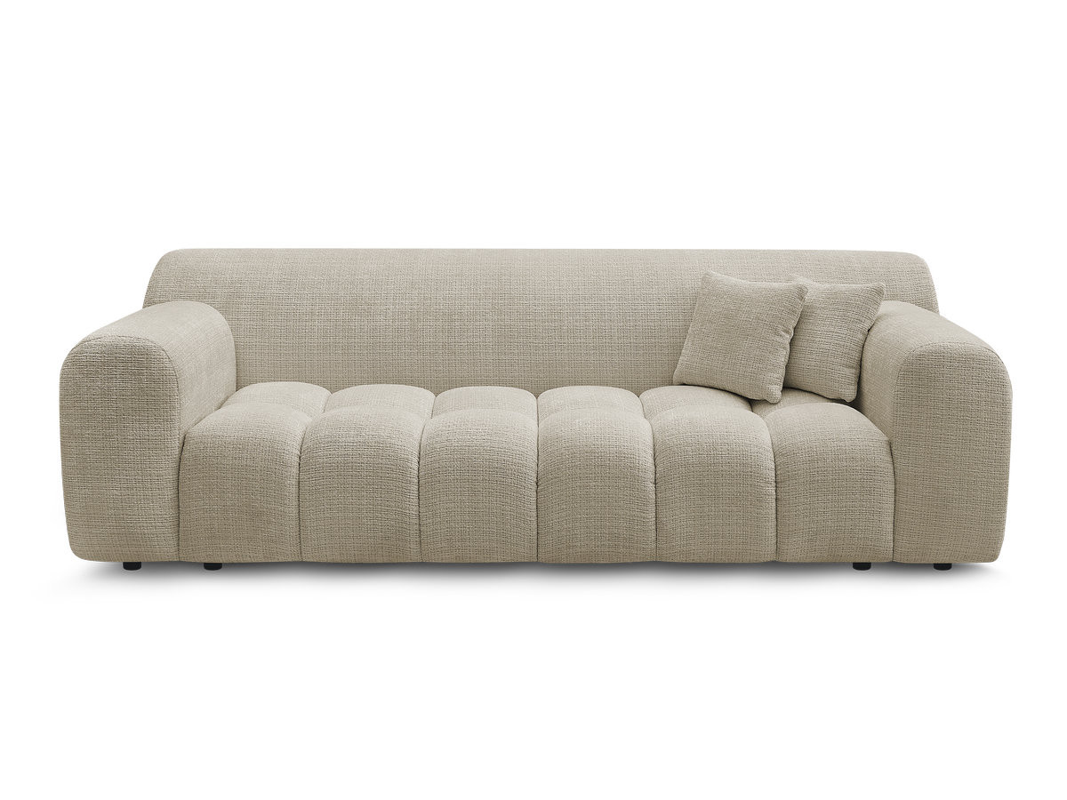 Bobochic Melisse Sofa 3-Sitzer Strukturstoff Beige