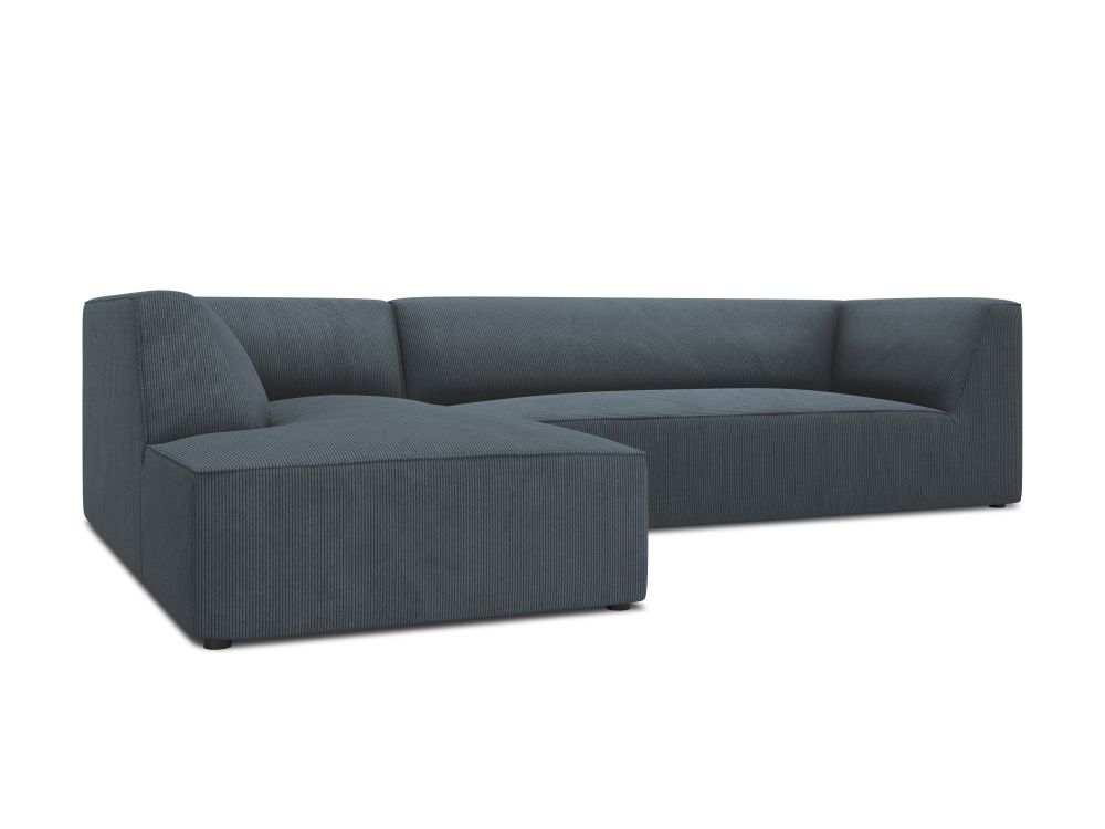 Cosmopolitan Design Ecksofa Siena 4-Sitzer Kord Scala Blau Links