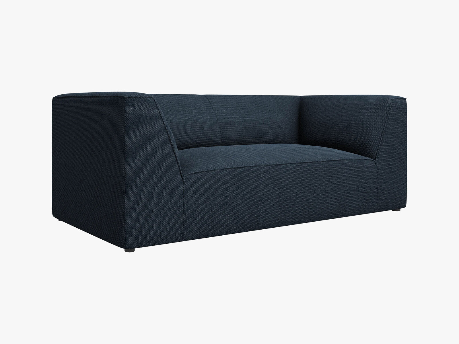 Micadoni Sofa Ruby 2-Sitzer Strukturierter Stoff Ottawa Marineblau