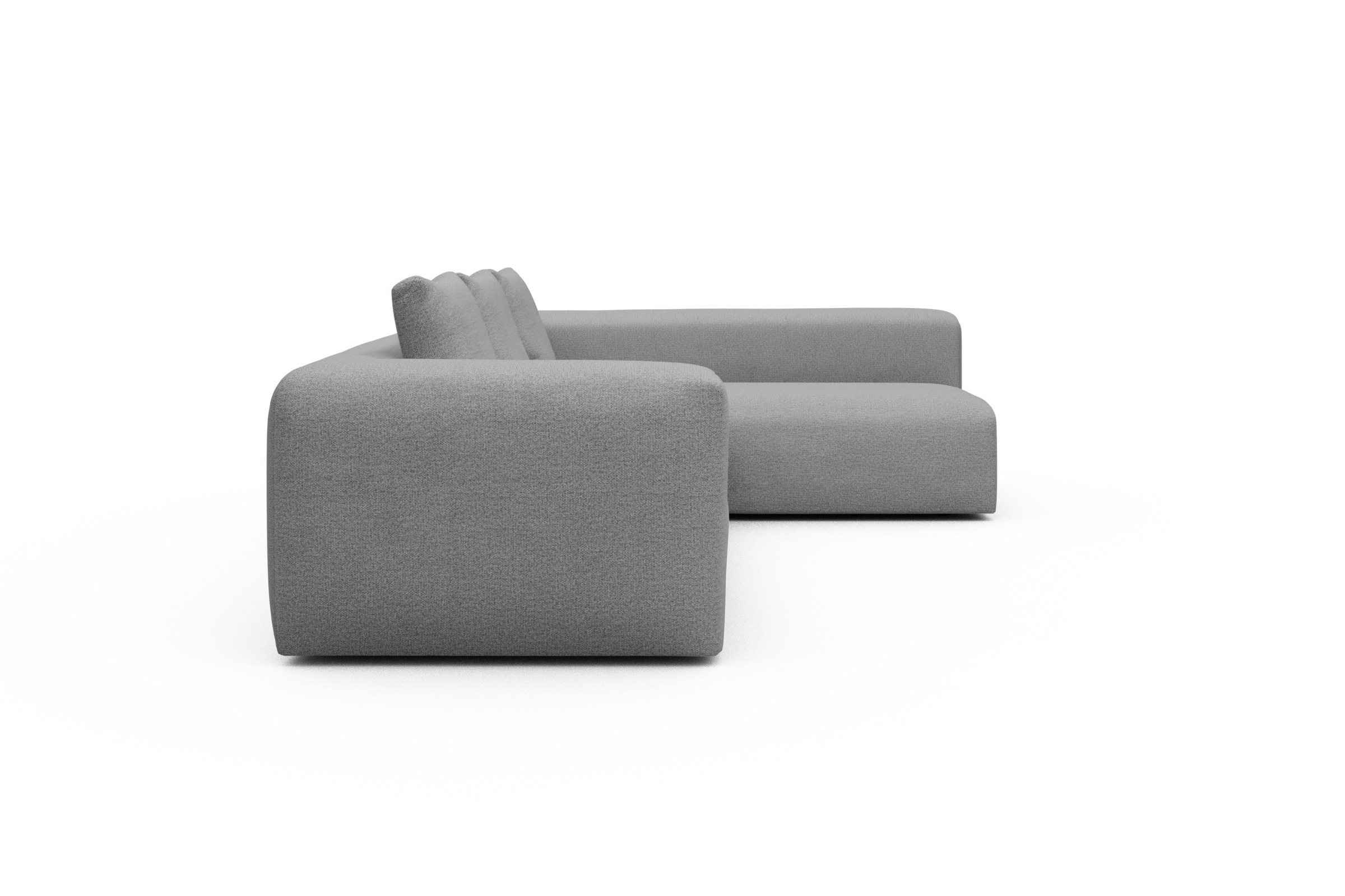 Ecksofa Fred 2x 2,5-Sitzer rechts offen Sama-Grey