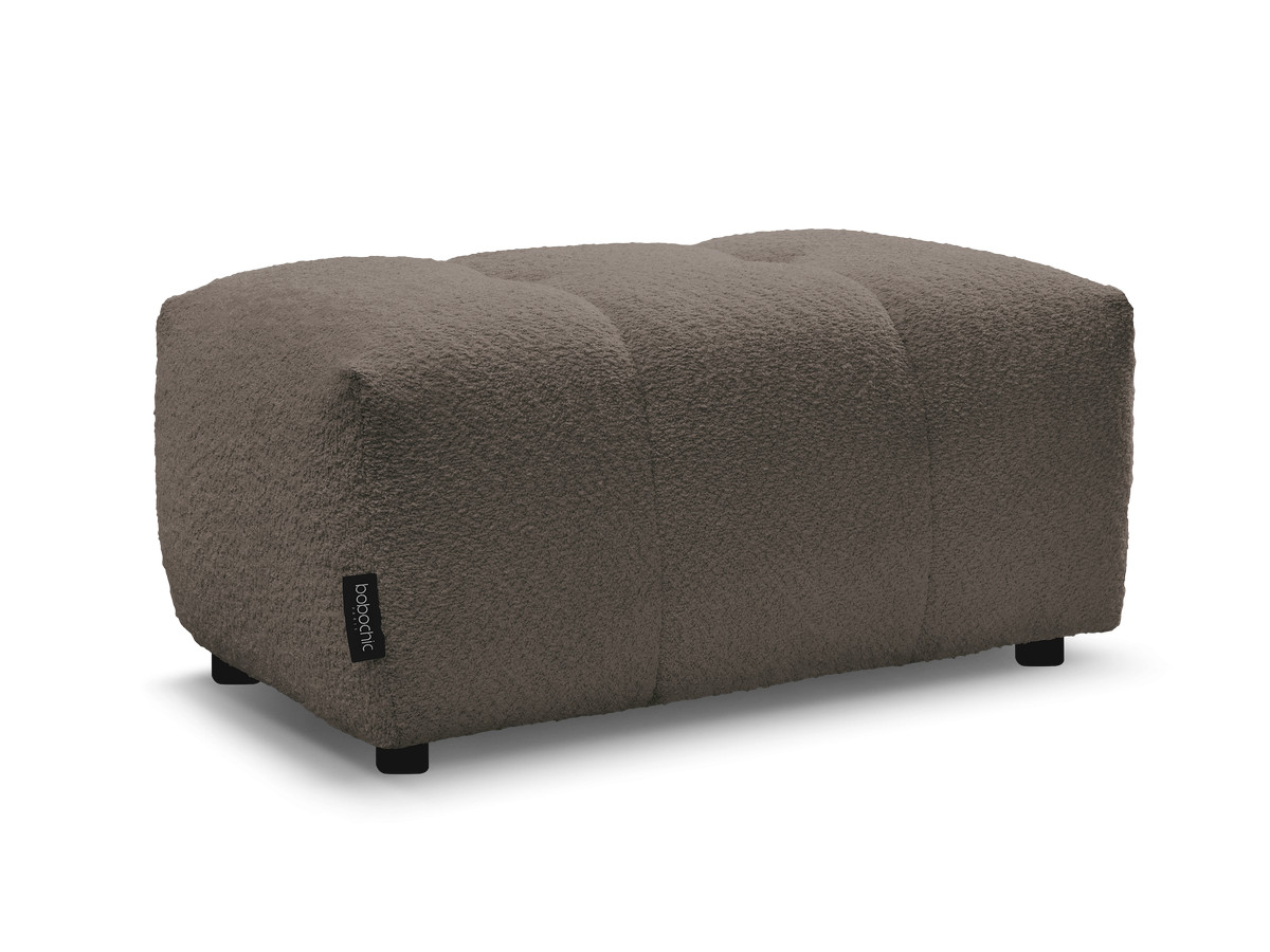 Bobochic Roxelane Pouf Bouclé-Stoff Braun
