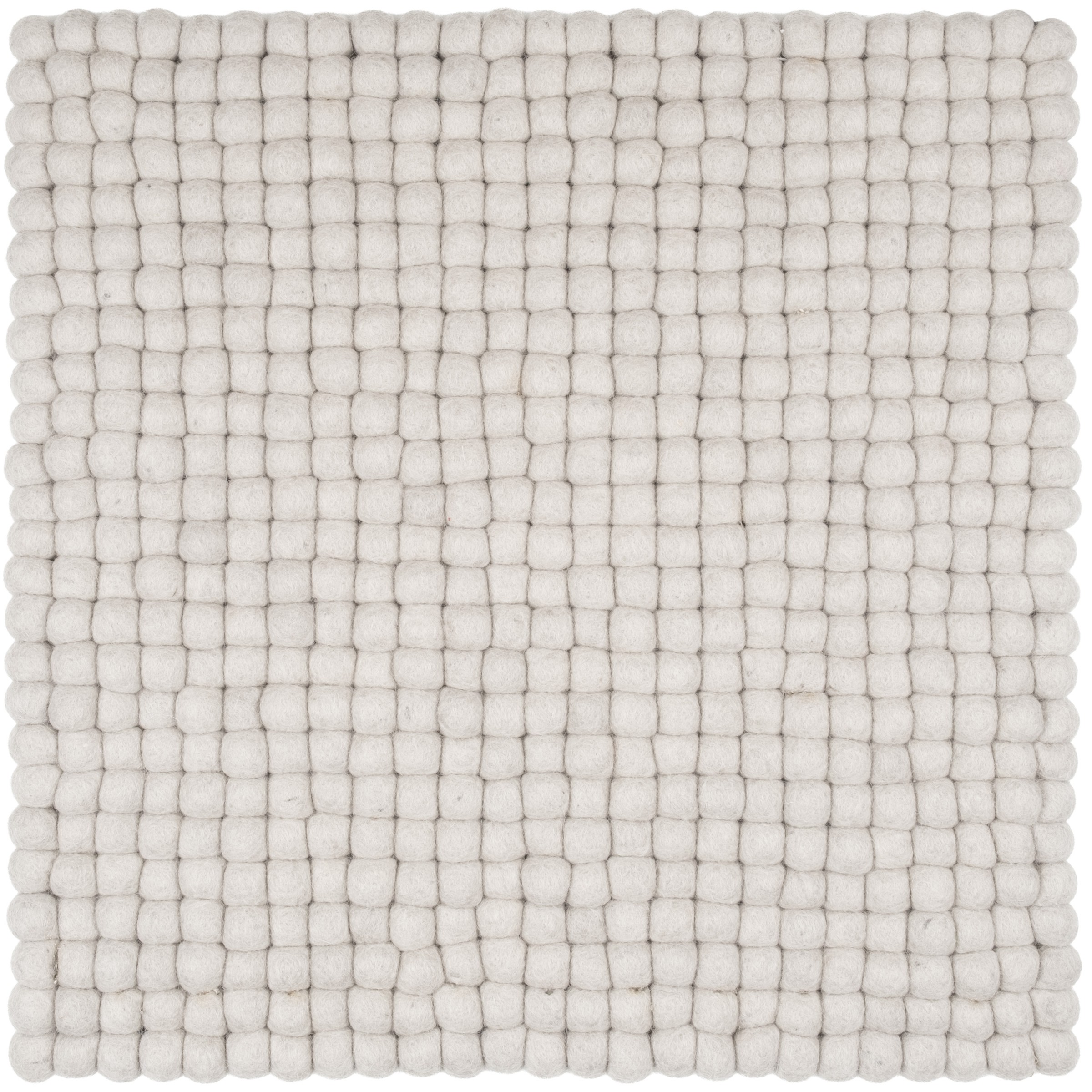 myfelt Aven Filzkugel-Sitzauflage Hellgrau 36 x 36 cm