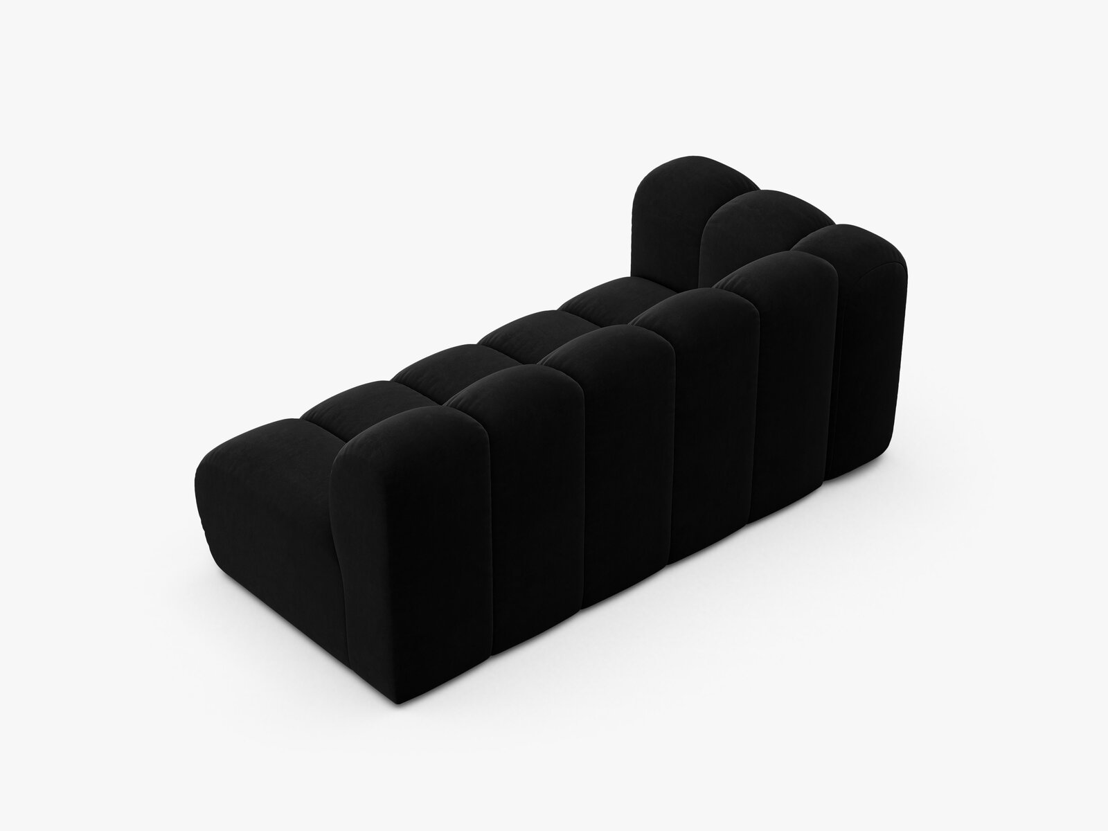 Micadoni Modul Lupine 3-Sitzer Samt Salvador Schwarz Links