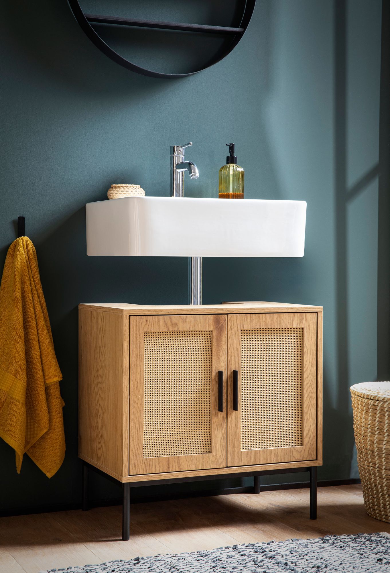 Waschbeckenschrank Enebakk Braun 60 × 40 × 60 cm