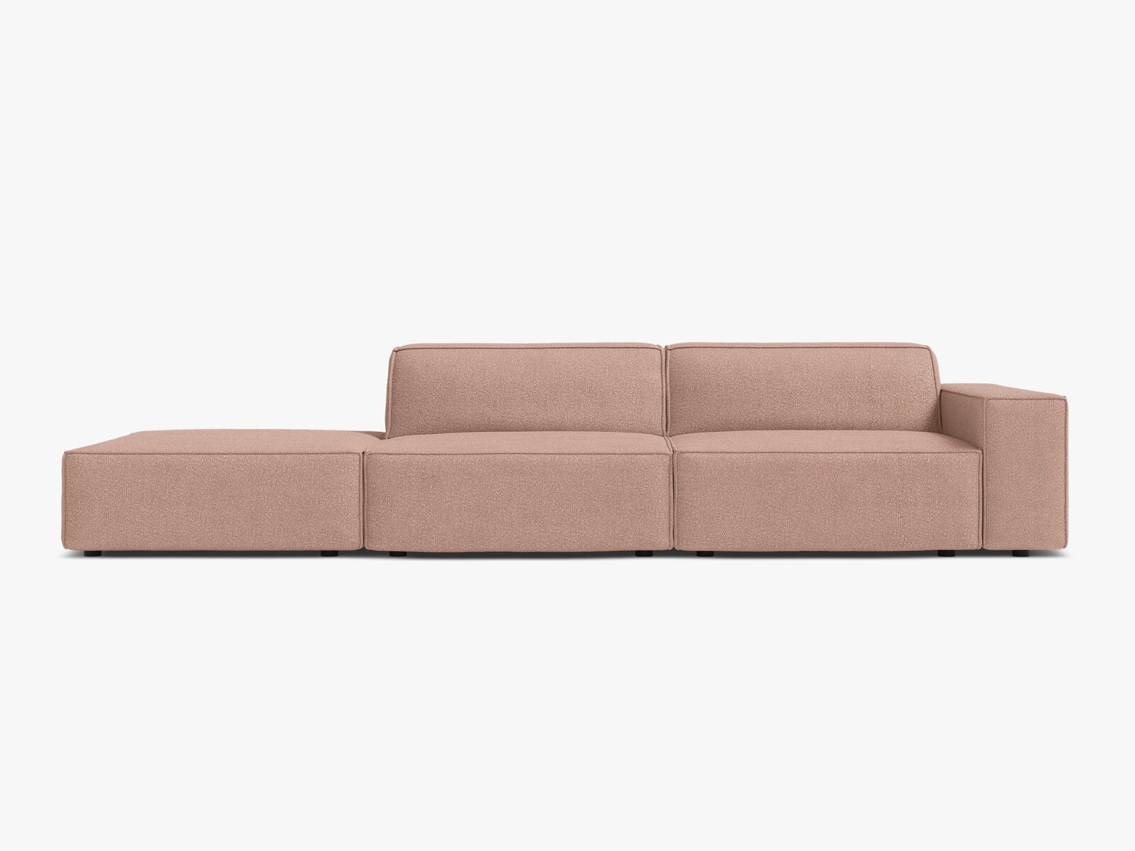 Micadoni Sofa Jodie 3-Sitzer Links Boucle Baloo Puderrosa