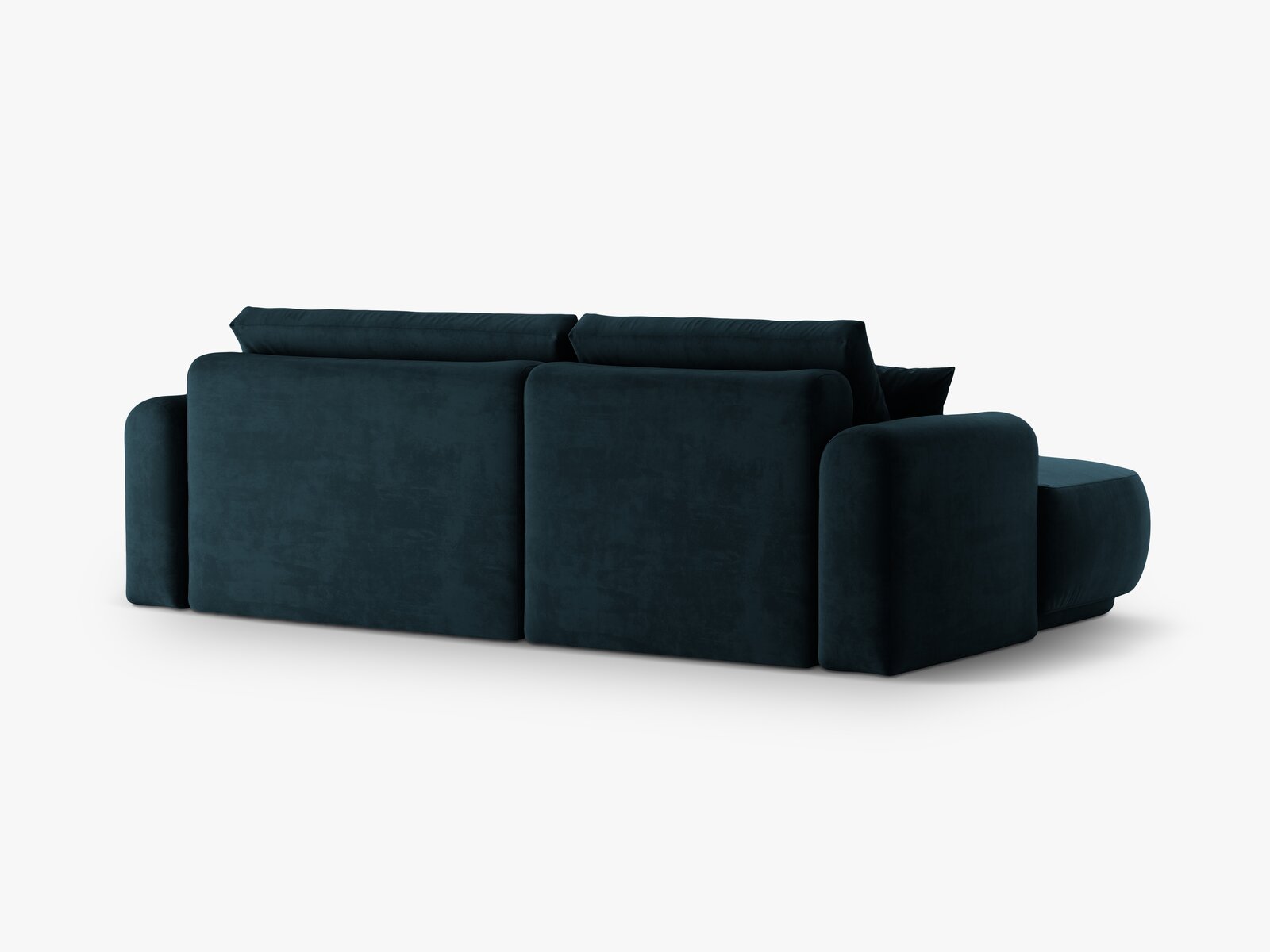 Micadoni Ella Ecksofa mit Bettfunktion und Stauraum Links Samt Vogue Dunkelpetrol